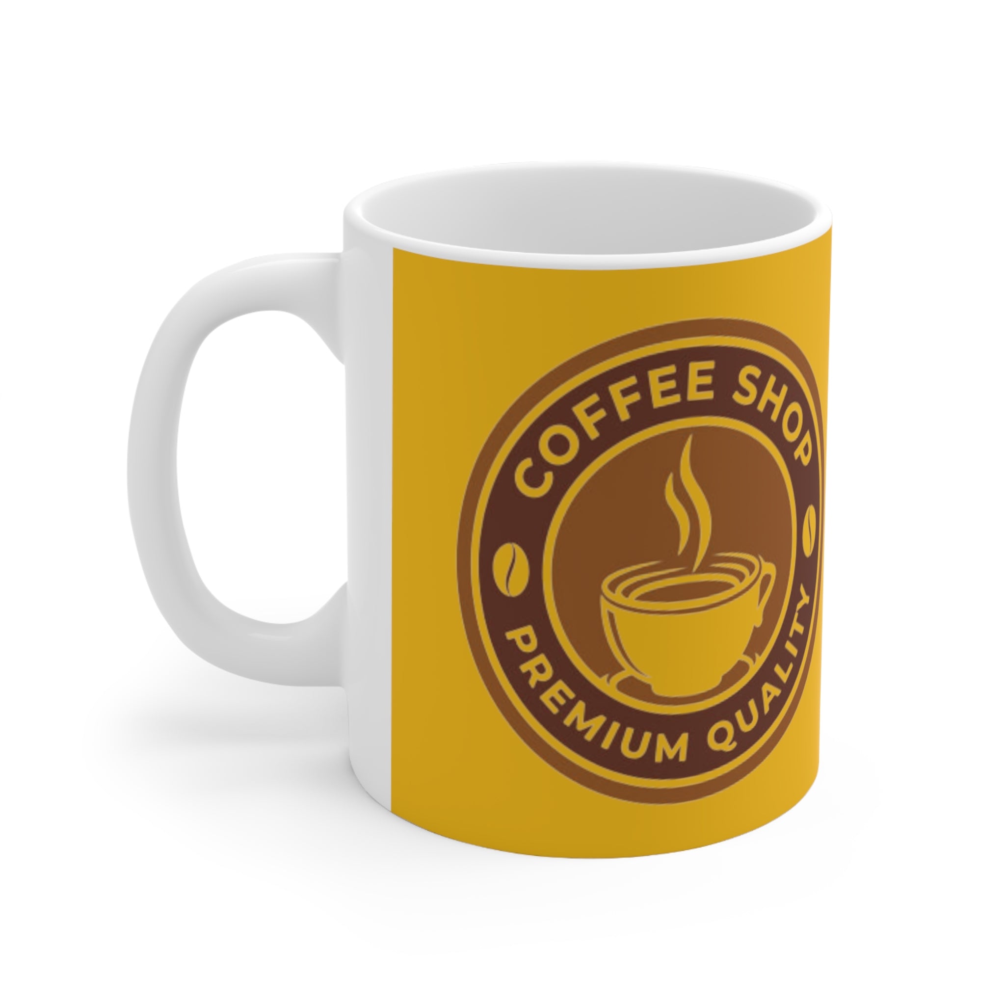 Coffee Shop- White Ceramic Mug - Creations by Chris and Carlos