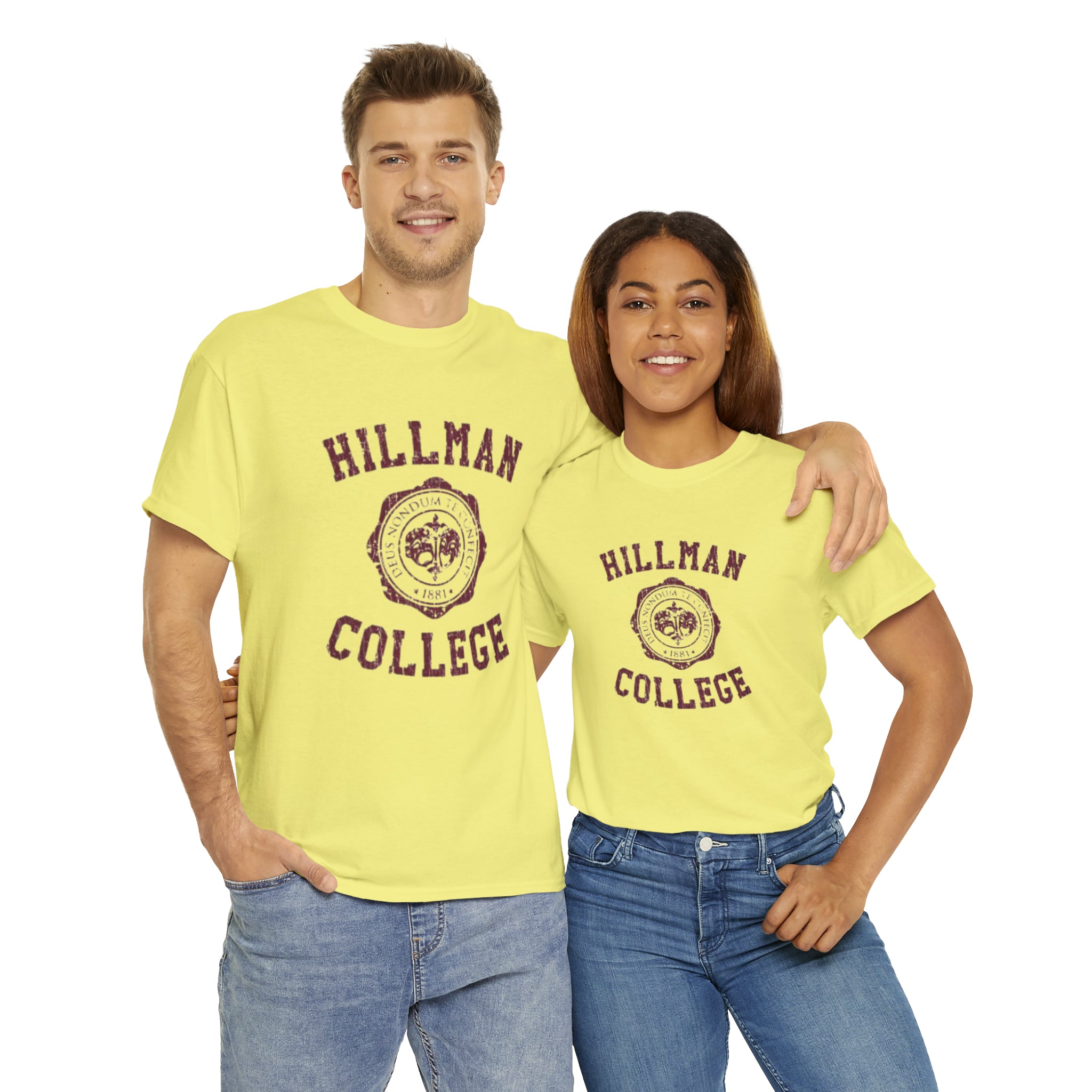 Hillman College- Unisex Heavy Cotton T-Shirt - Creations by Chris and Carlos