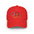 Olympic Rings Embroidered Baseball Cap — Red Low Profile Sport Hat - Creations by Chris and Carlos