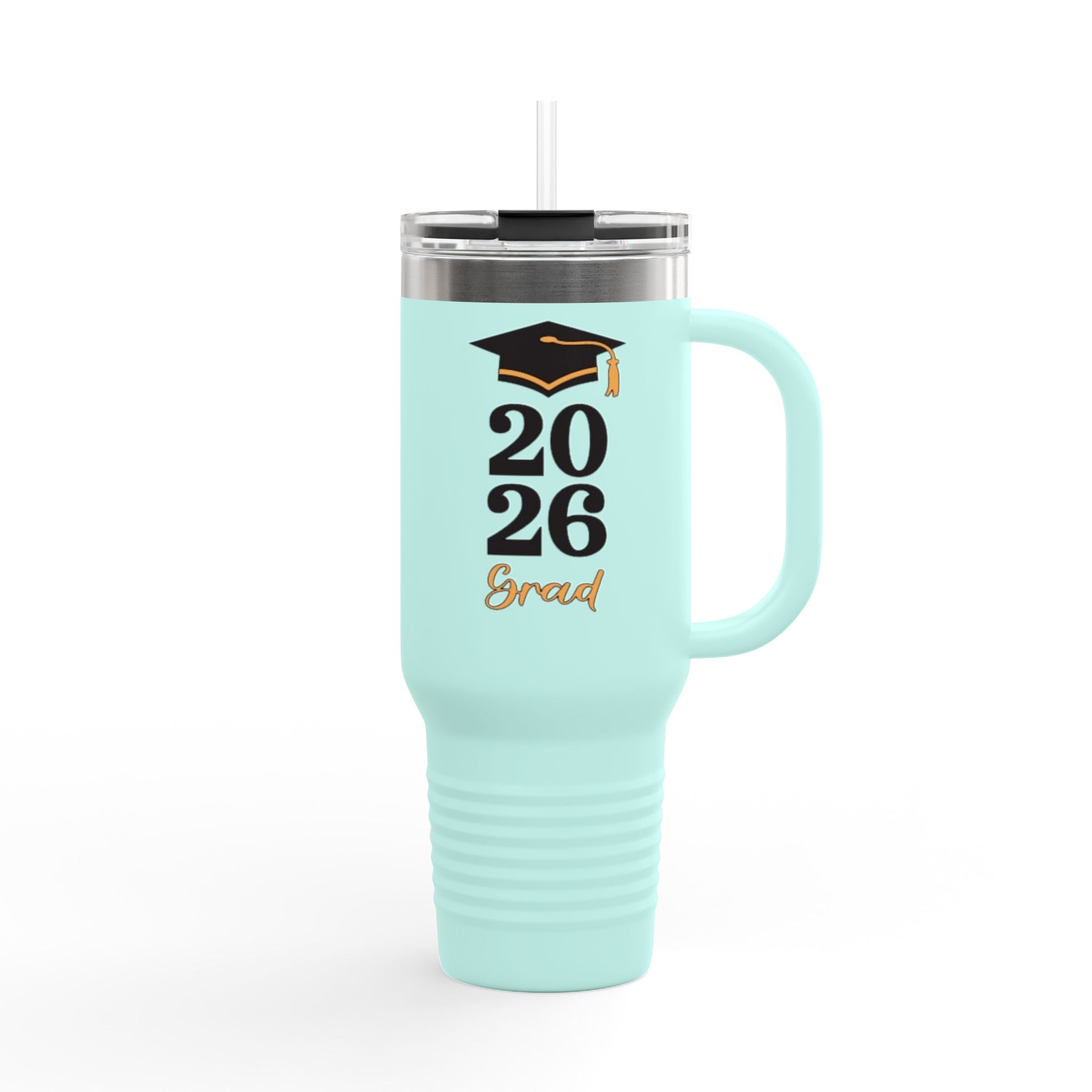 2026 Grad Insulated Travel Mug – 40oz Stainless Tumbler with Lid & Straw - Creations by Chris and Carlos
