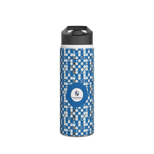 Prism Point Athletic Collection Navy Hexagon Woven Pattern Stainless Steel Water Bottle - Creations by Chris and Carlos