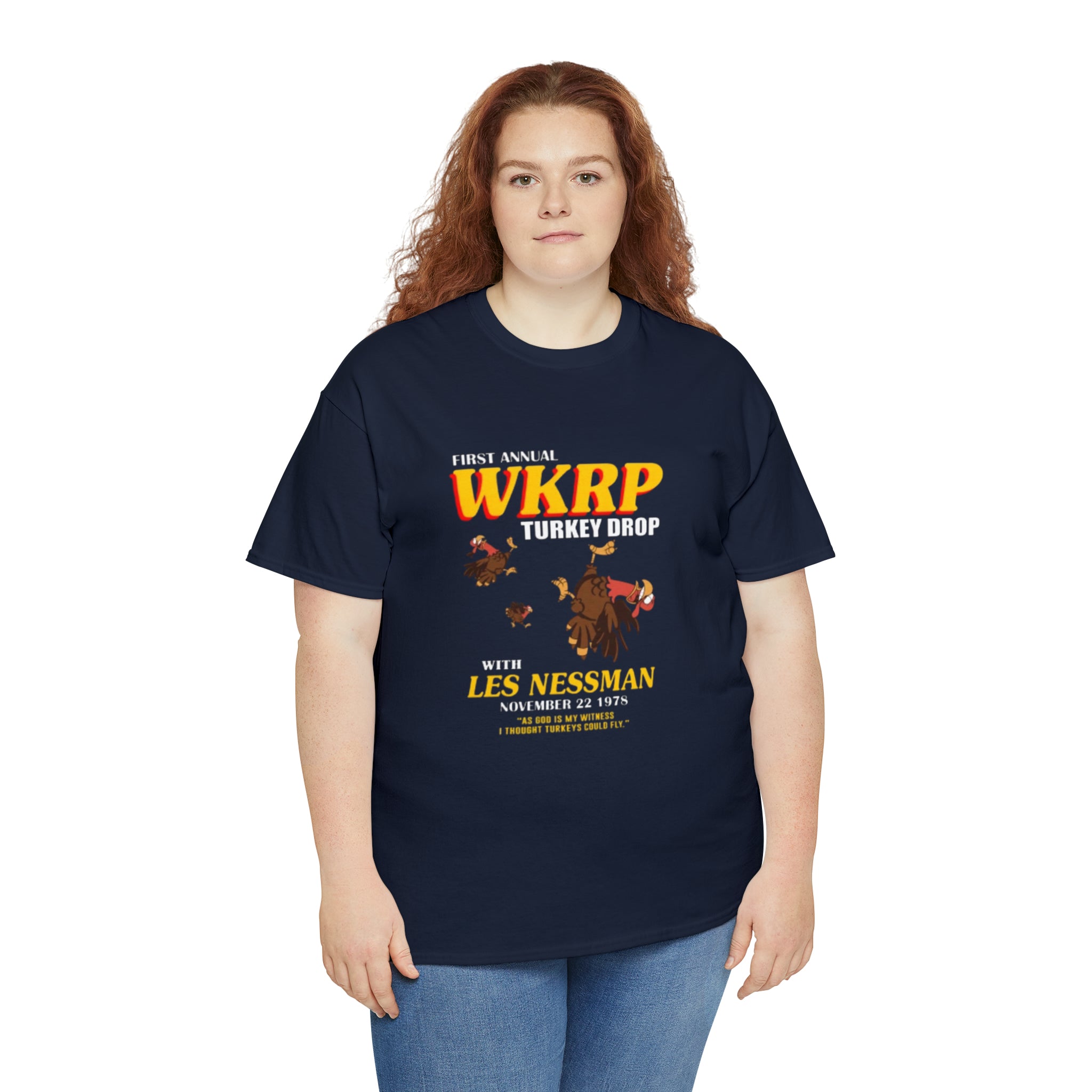 WKRP 70's TV Show- Unisex Heavy Cotton T-Shirt - Creations by Chris and Carlos