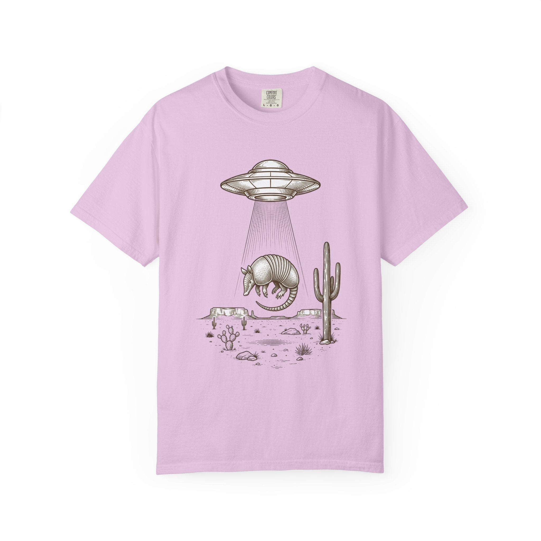 T-Shirt — Desert UFO Abduction Armadillo Graphic - Creations by Chris and Carlos
