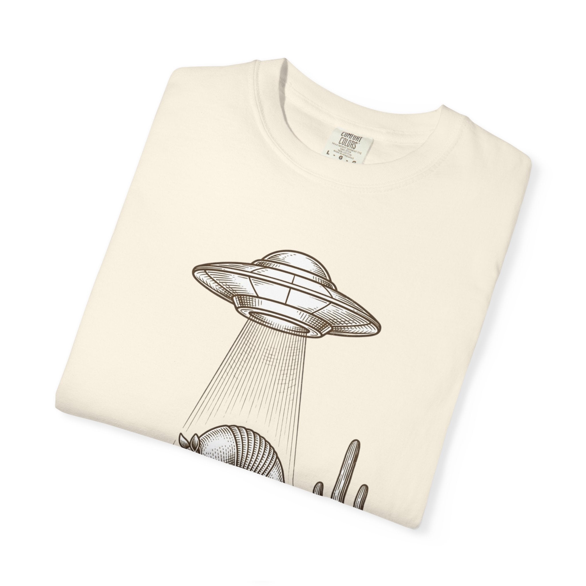 T-Shirt — Desert UFO Abduction Armadillo Graphic - Creations by Chris and Carlos