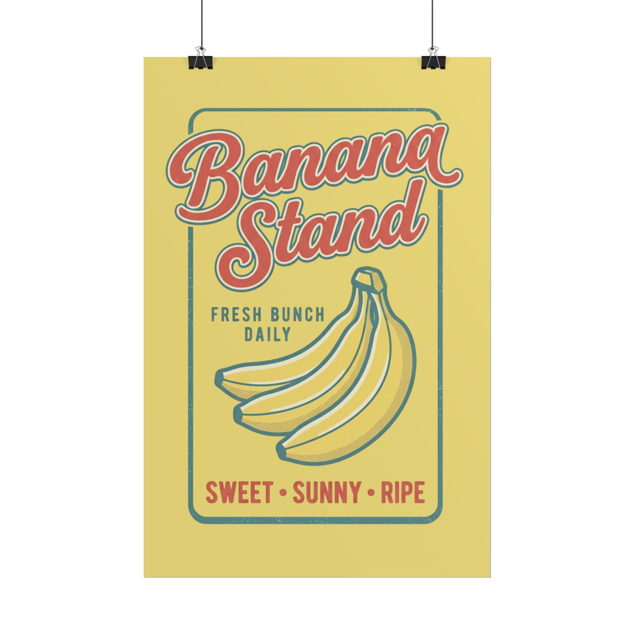 Banana Stand Retro Poster — Vintage Fruit Market Wall Art (Rolled Poster) - Creations by Chris and Carlos