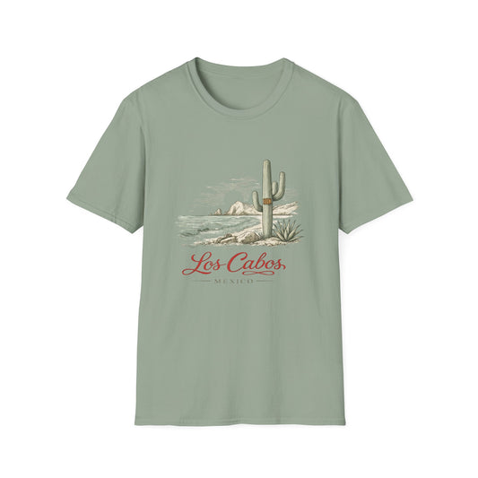 Los Cabos Desert Coast T-Shirt — Vintage Cactus Beach Graphic - Creations by Chris and Carlos