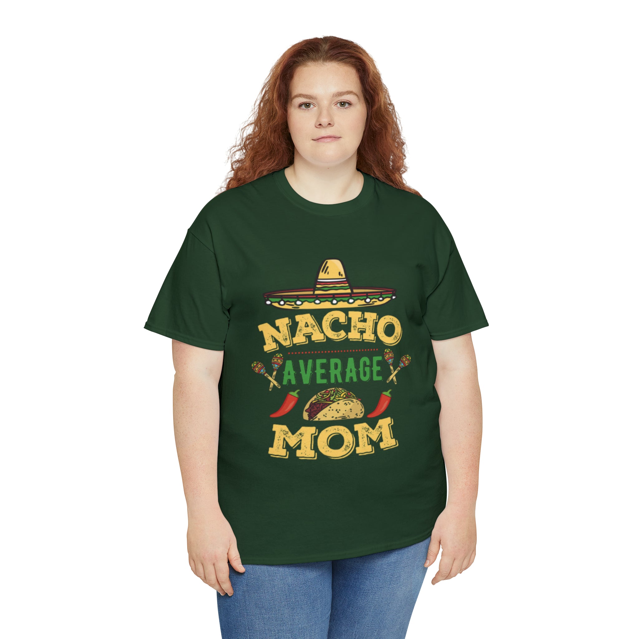 Nacho Average Mom- Unisex Heavy Cotton T-Shirt - Creations by Chris and Carlos