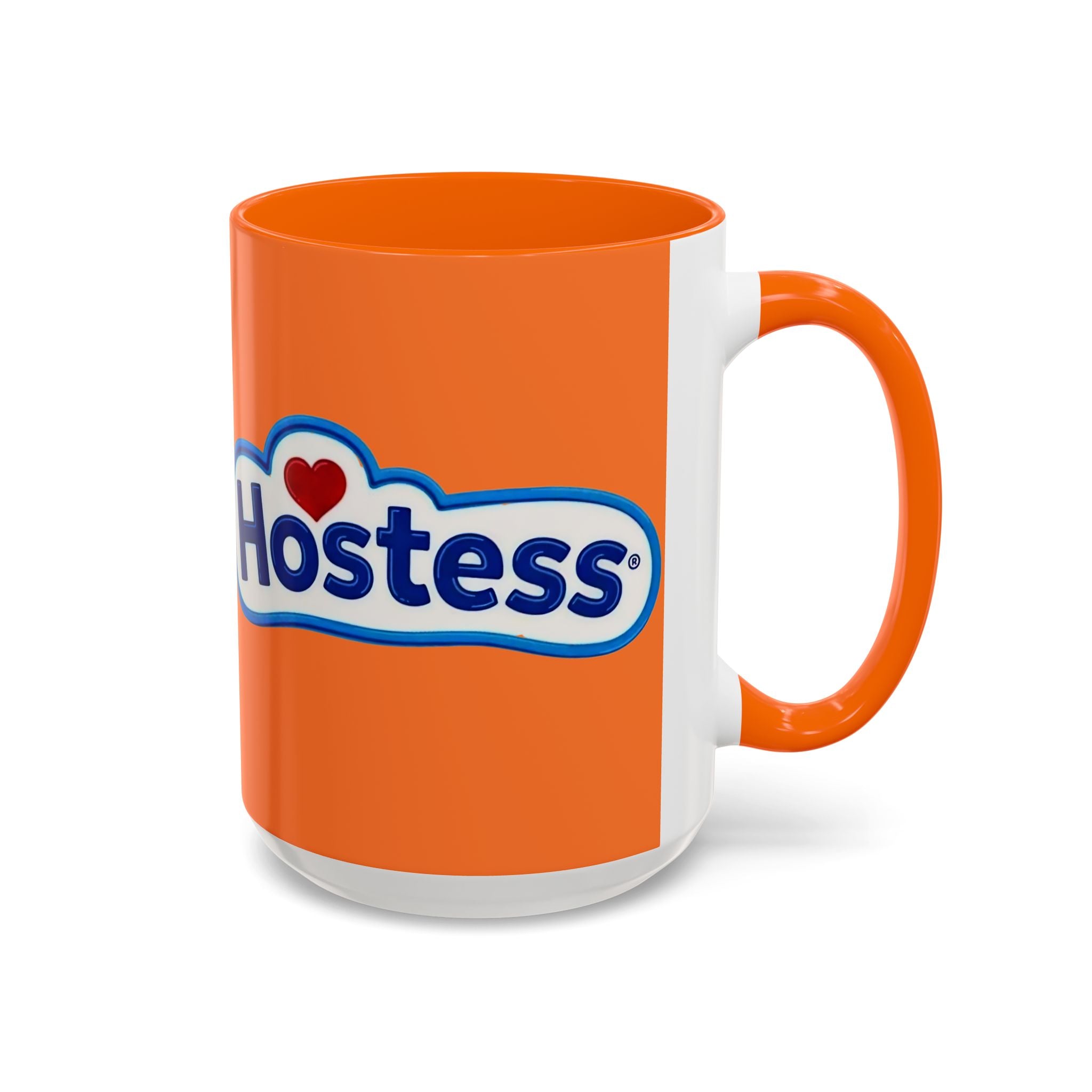 Hostess Logo Accent Coffee Mug — Retro Orange 11/15oz - Creations by Chris and Carlos