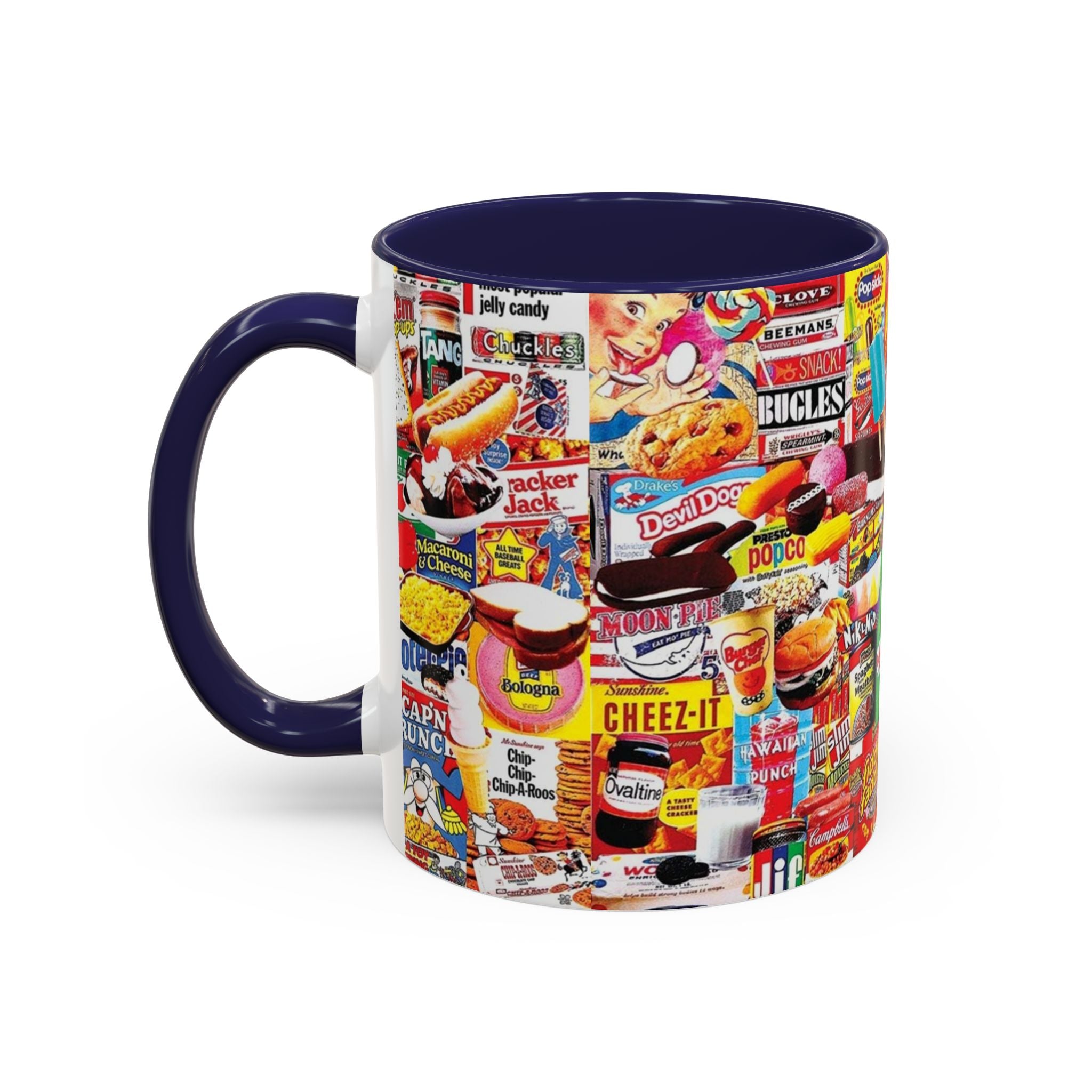 Vintage Snack Packaging Collage Coffee Mug (11/15oz) - Creations by Chris and Carlos