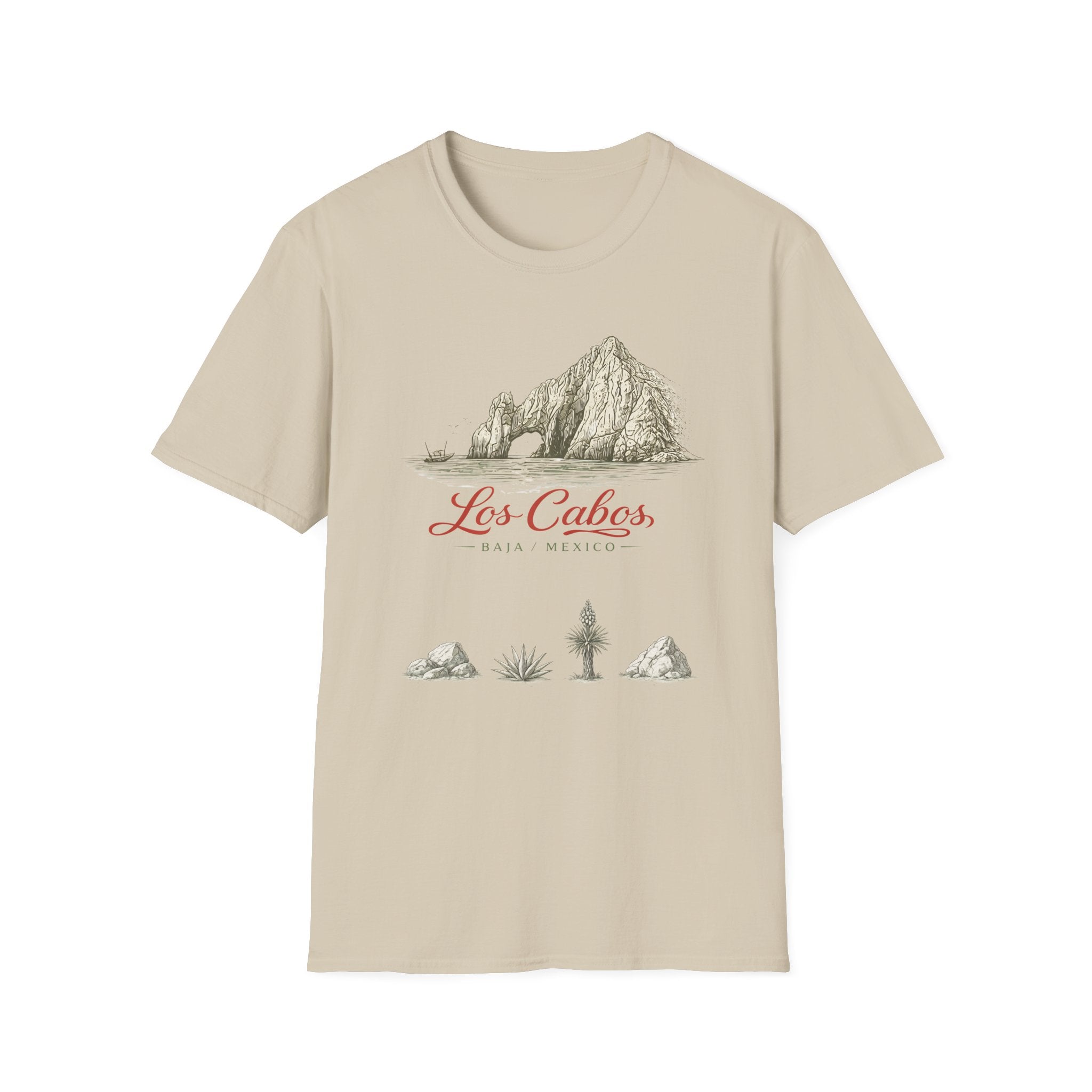 Los Cabos Mountain Illustration T‑Shirt — Retro Mexican Travel Tee - Creations by Chris and Carlos