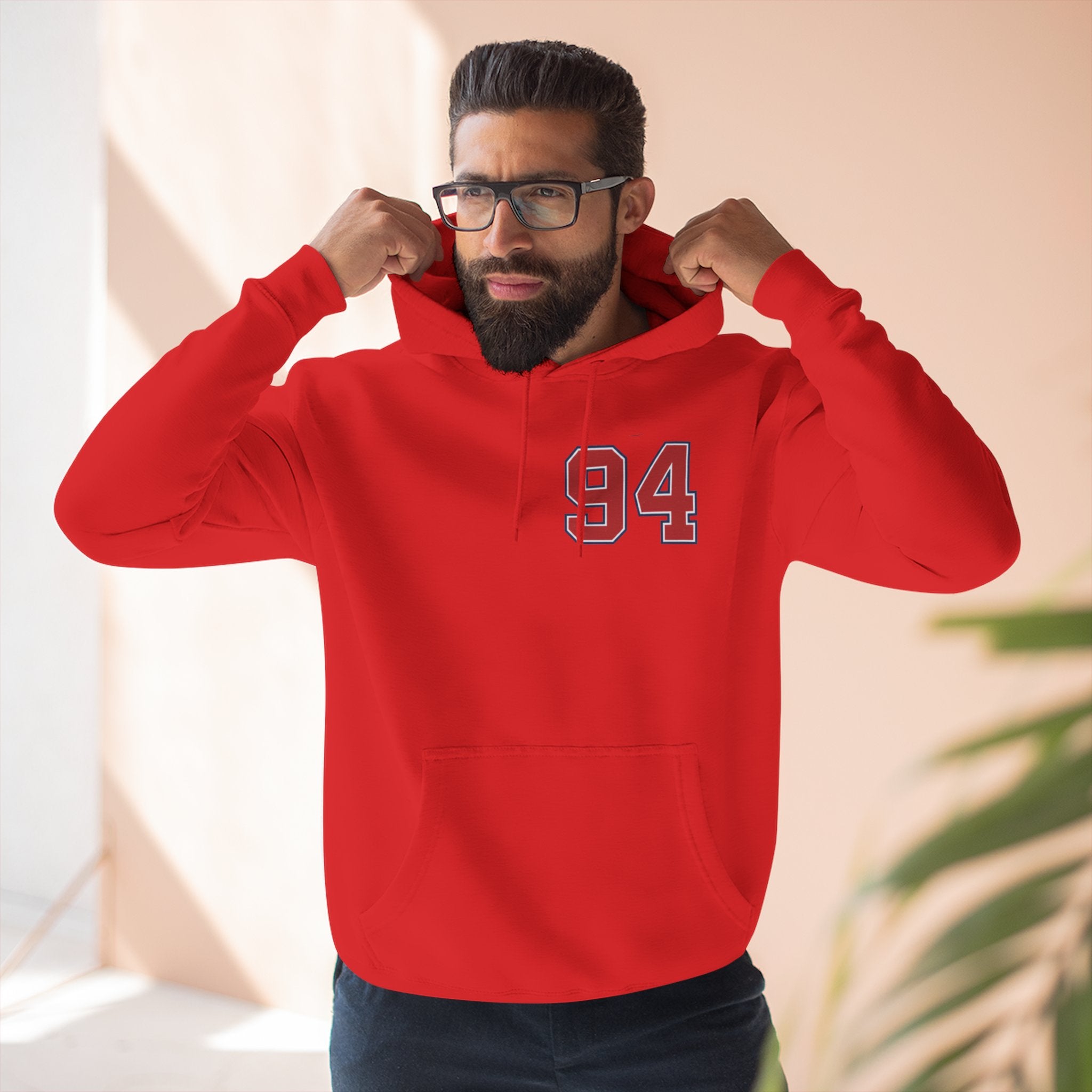 94 BNY Bunny Football Hoodie — Funny Easter Sports Pullover - Creations by Chris and Carlos