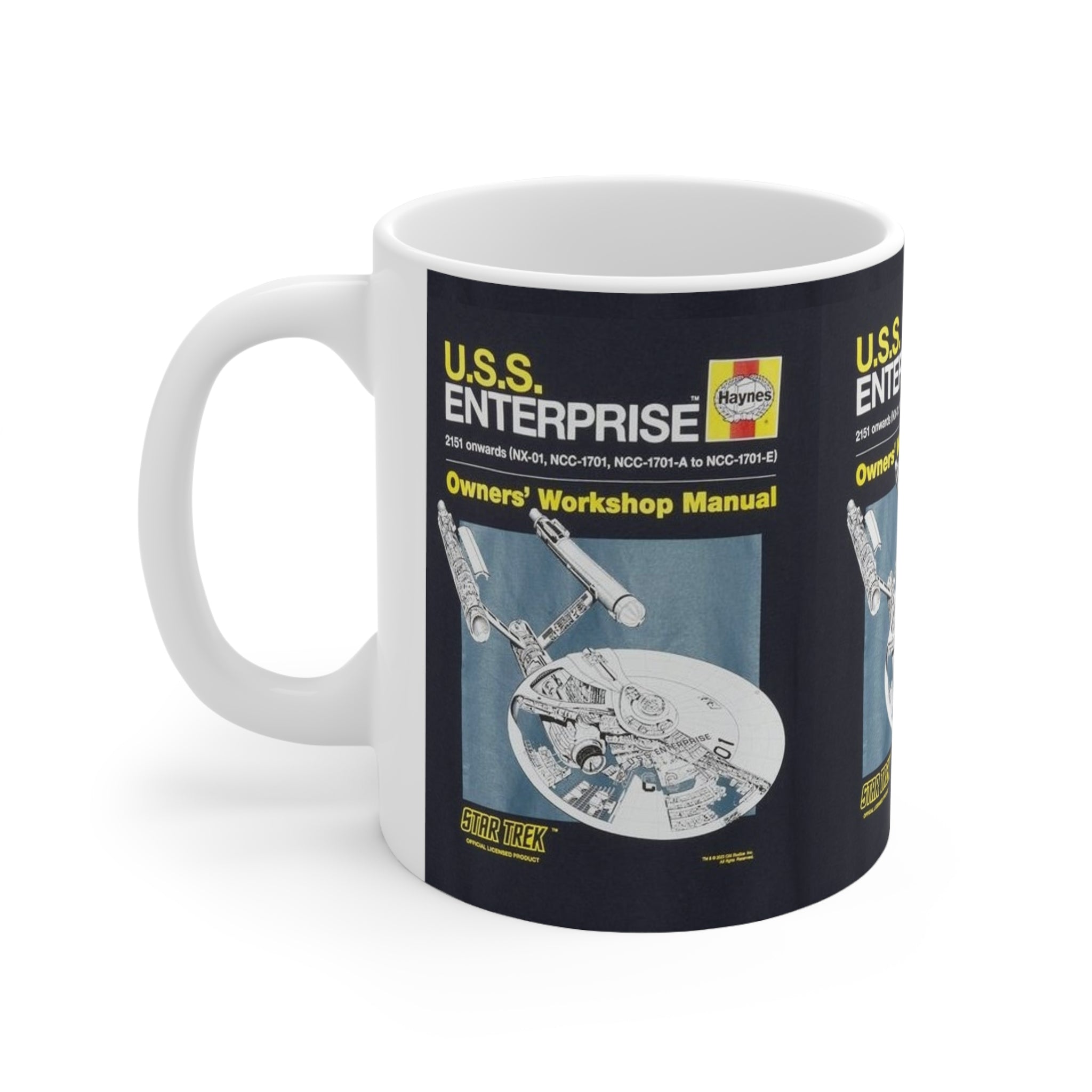 USS Enterprise- White Ceramic Mug - Creations by Chris and Carlos