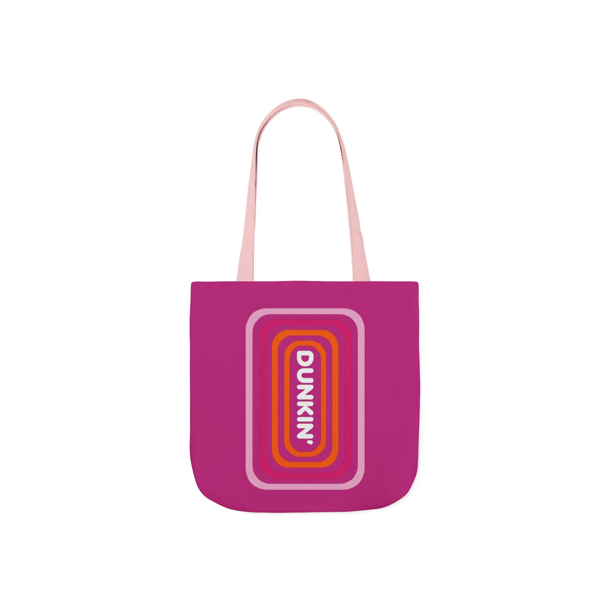 Tote Bag — Retro Pink 'Dunkin' Logo' Canvas Tote - Creations by Chris and Carlos