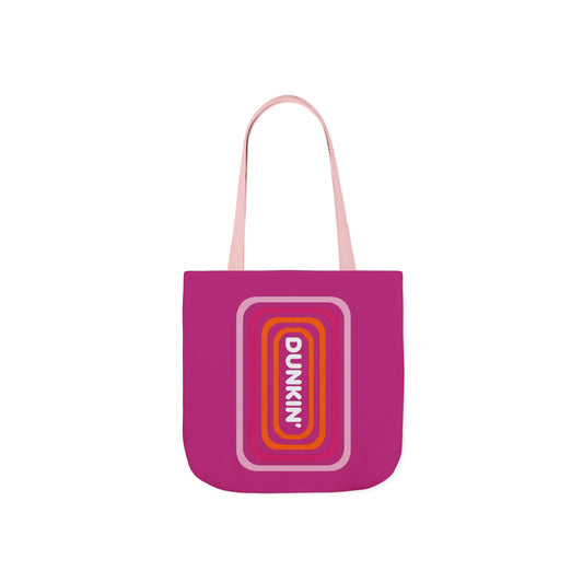 Tote Bag — Retro Pink 'Dunkin' Logo' Canvas Tote - Creations by Chris and Carlos