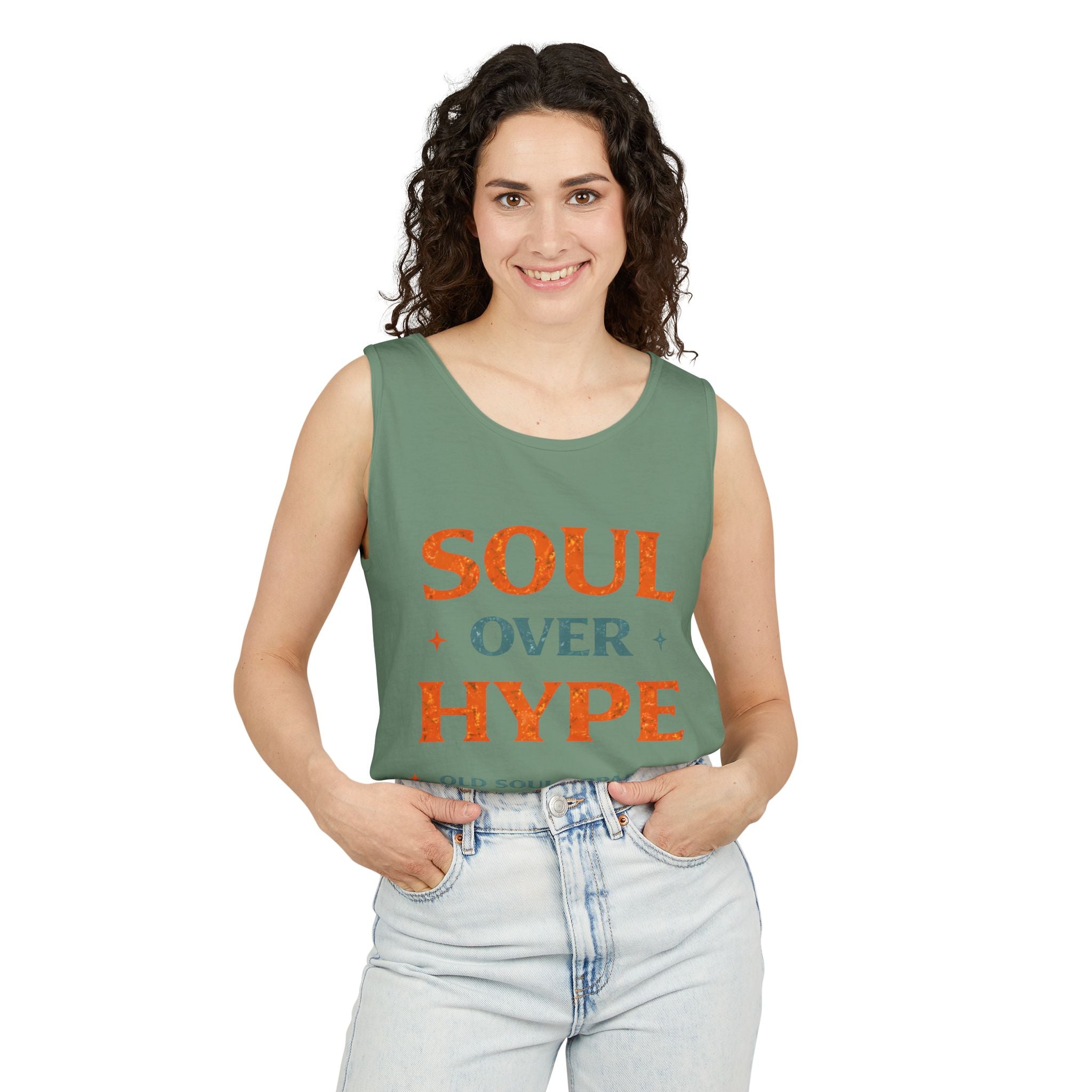 Soul Over Hype Tank Top — Vintage-Inspired "Soul Over Hype" Graphic Tank - Creations by Chris and Carlos