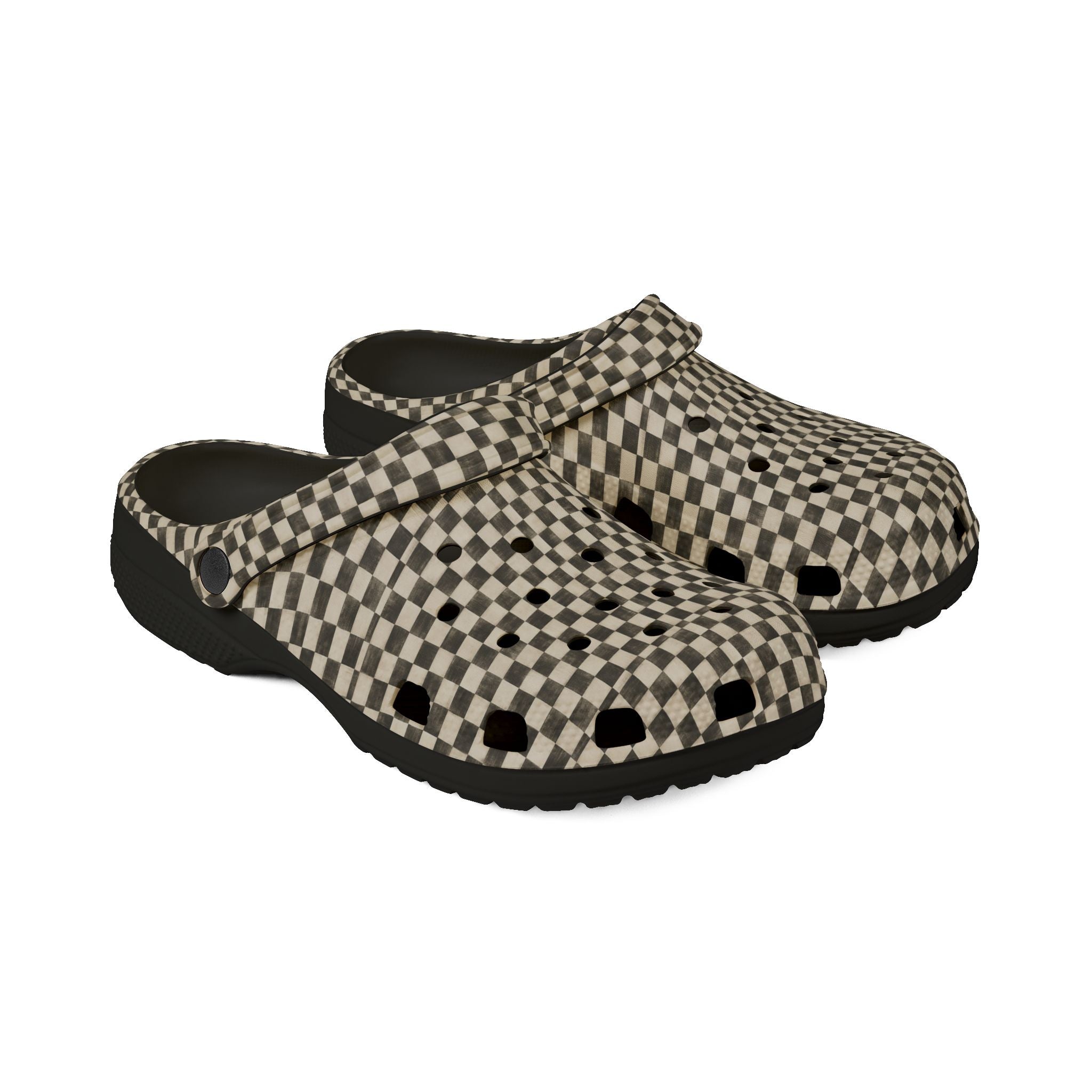 Checkered EVA Clogs — Lightweight Foam Slip-On Shoes - Creations by Chris and Carlos