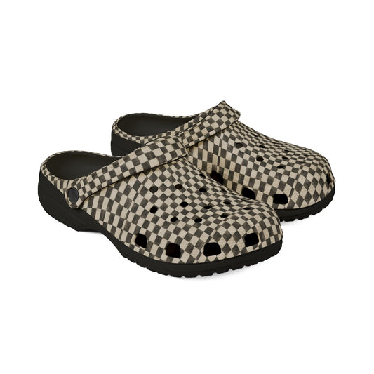Checkered EVA Clogs — Lightweight Foam Slip-On Shoes - Creations by Chris and Carlos