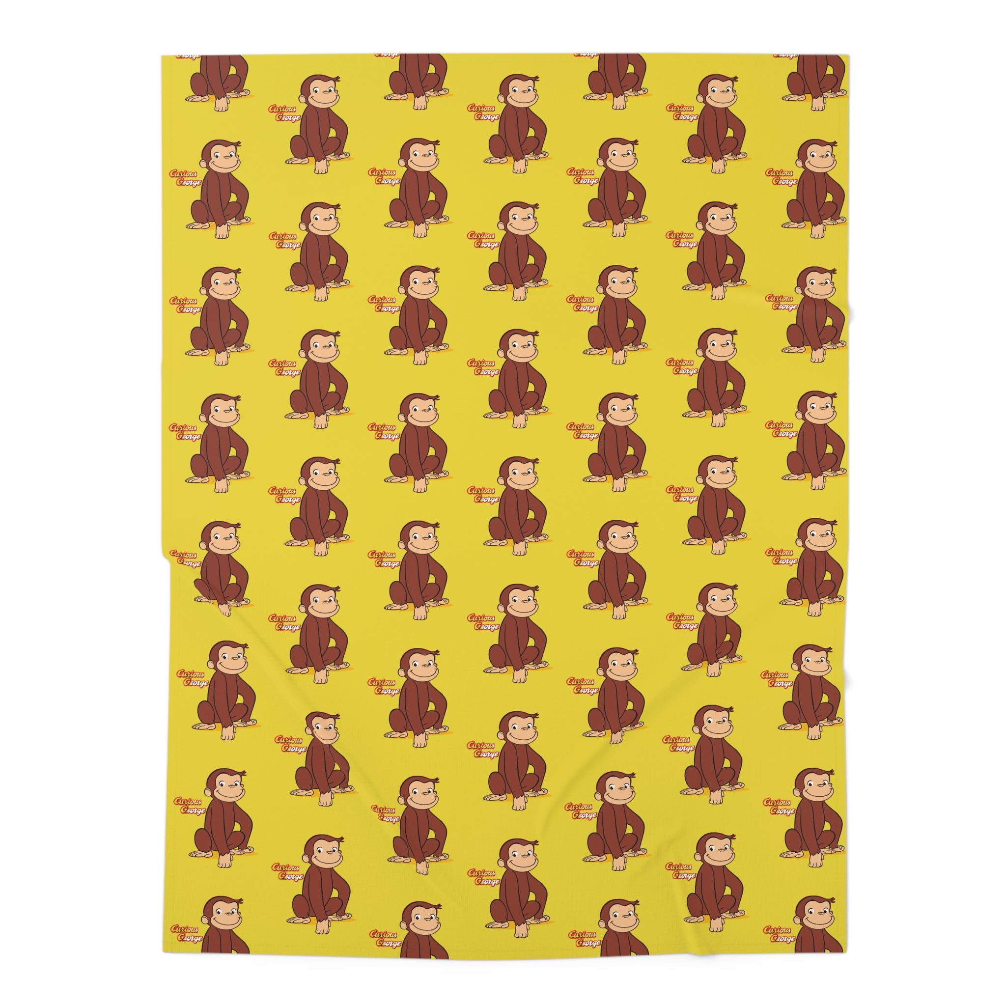 Curious George Monkey Baby Swaddle Blanket — Soft Cartoon Monkey Print for Newborns & Baby Showers - Creations by Chris and Carlos