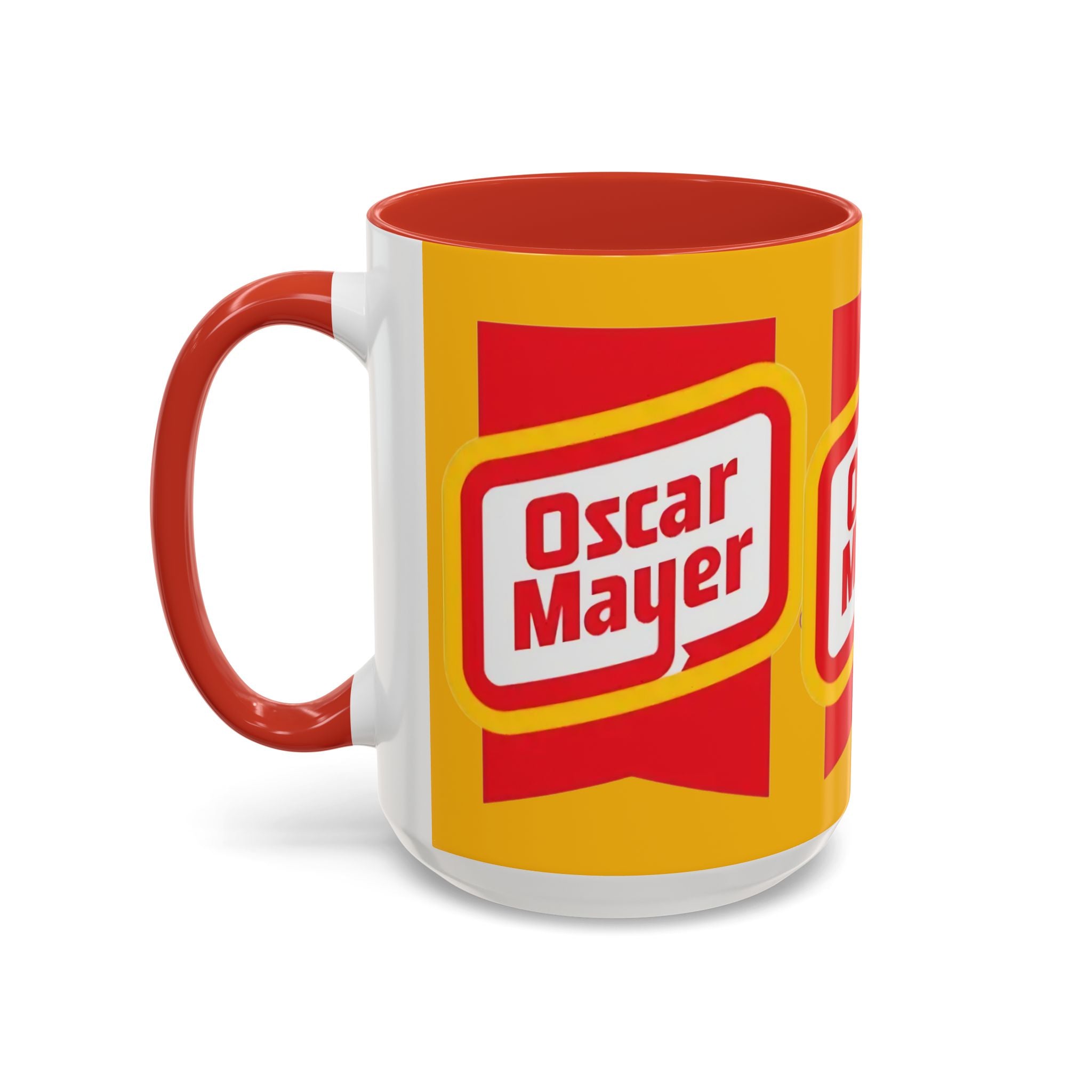Accent Mug — Retro Oscar Mayer Logo Coffee Cup (11/15 oz) - Creations by Chris and Carlos