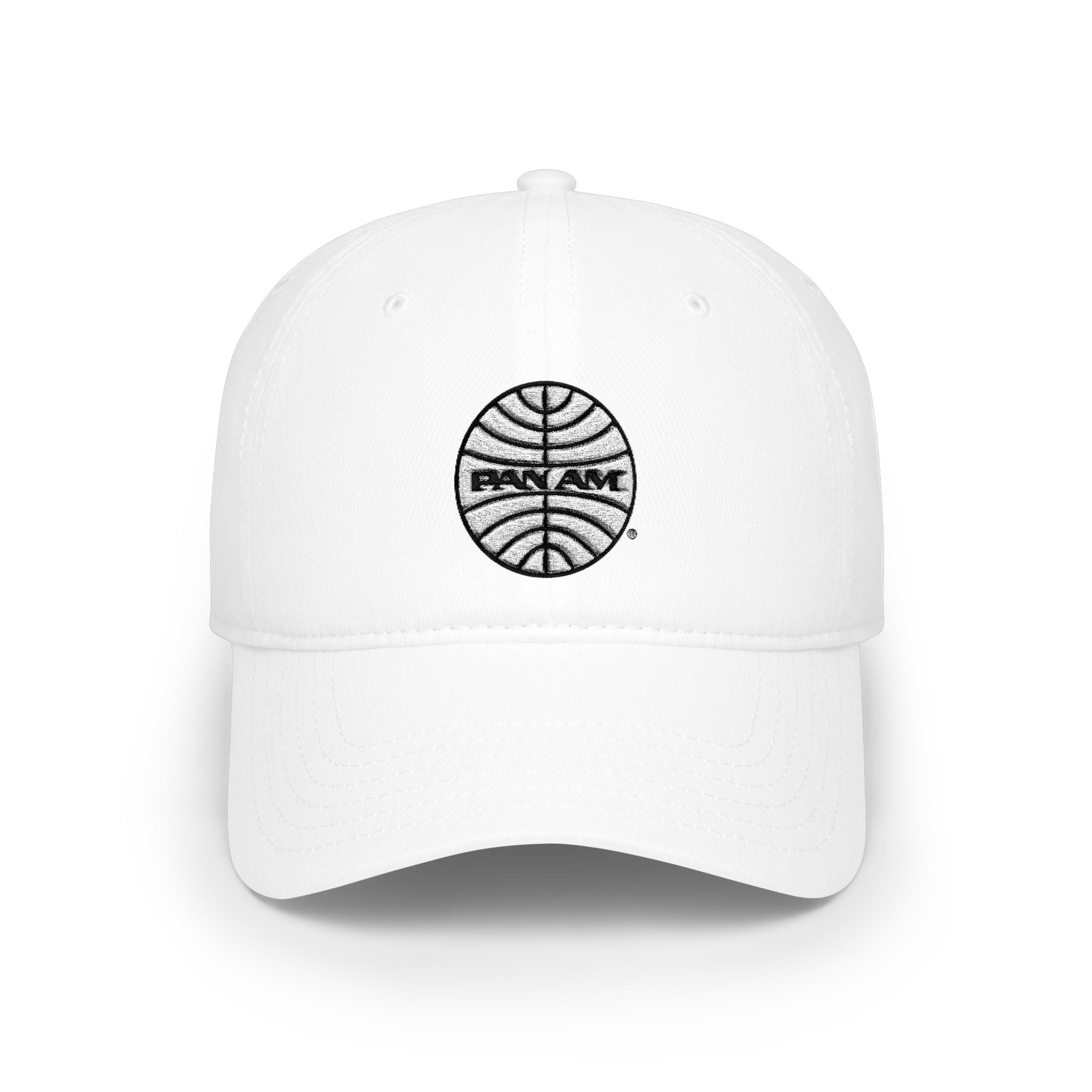 Pan Am Airlines Basketball Logo Low Profile Cap — Embroidered Sport Ball Dad Hat - Creations by Chris and Carlos