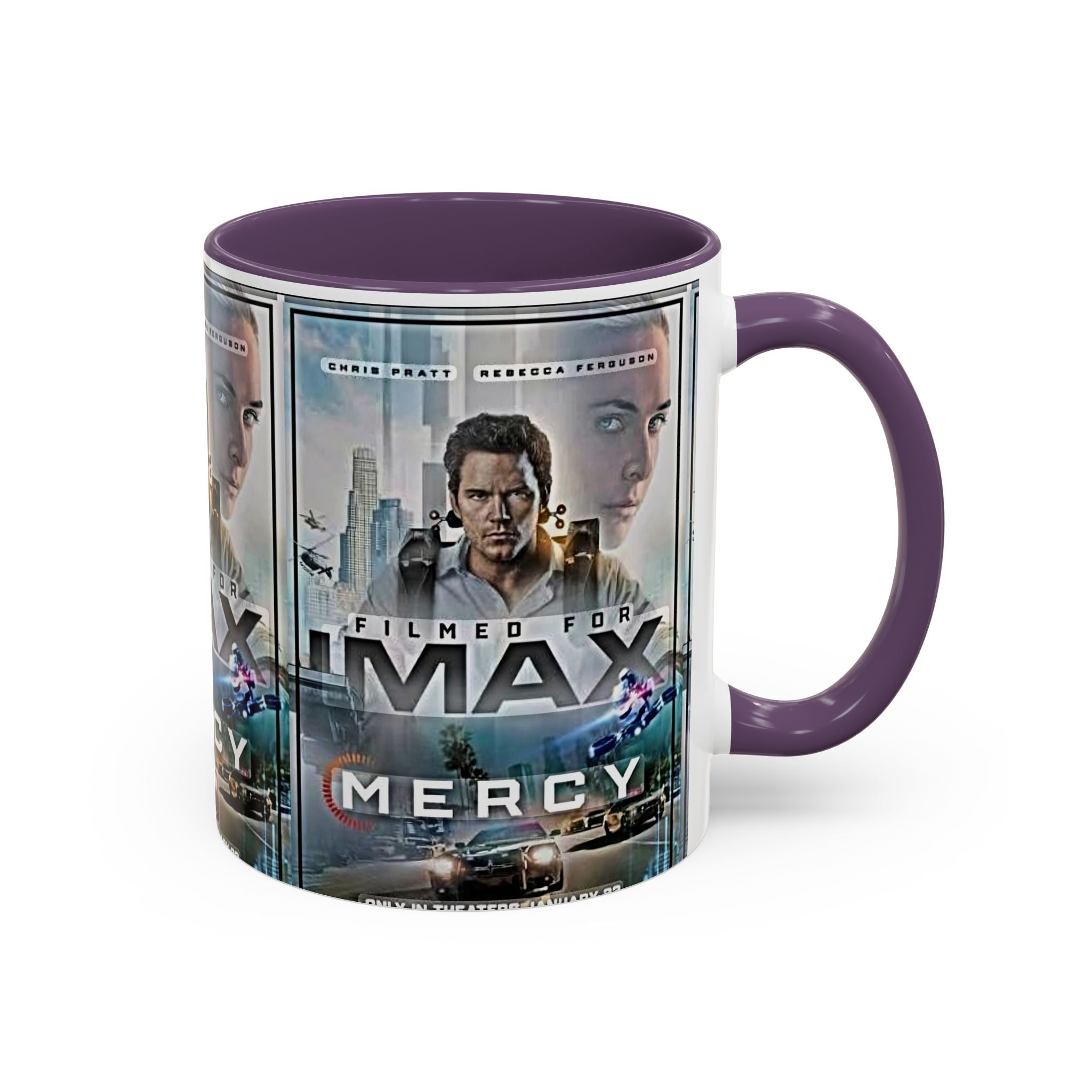 Accent Coffee Mug — 'Mercy' Movie Poster Design (11/15oz) - Creations by Chris and Carlos