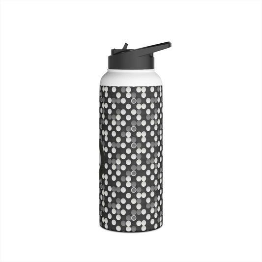 Prism Point Athletic Collection Black Hexagon Woven Pattern Stainless Steel Water Bottle - Creations by Chris and Carlos