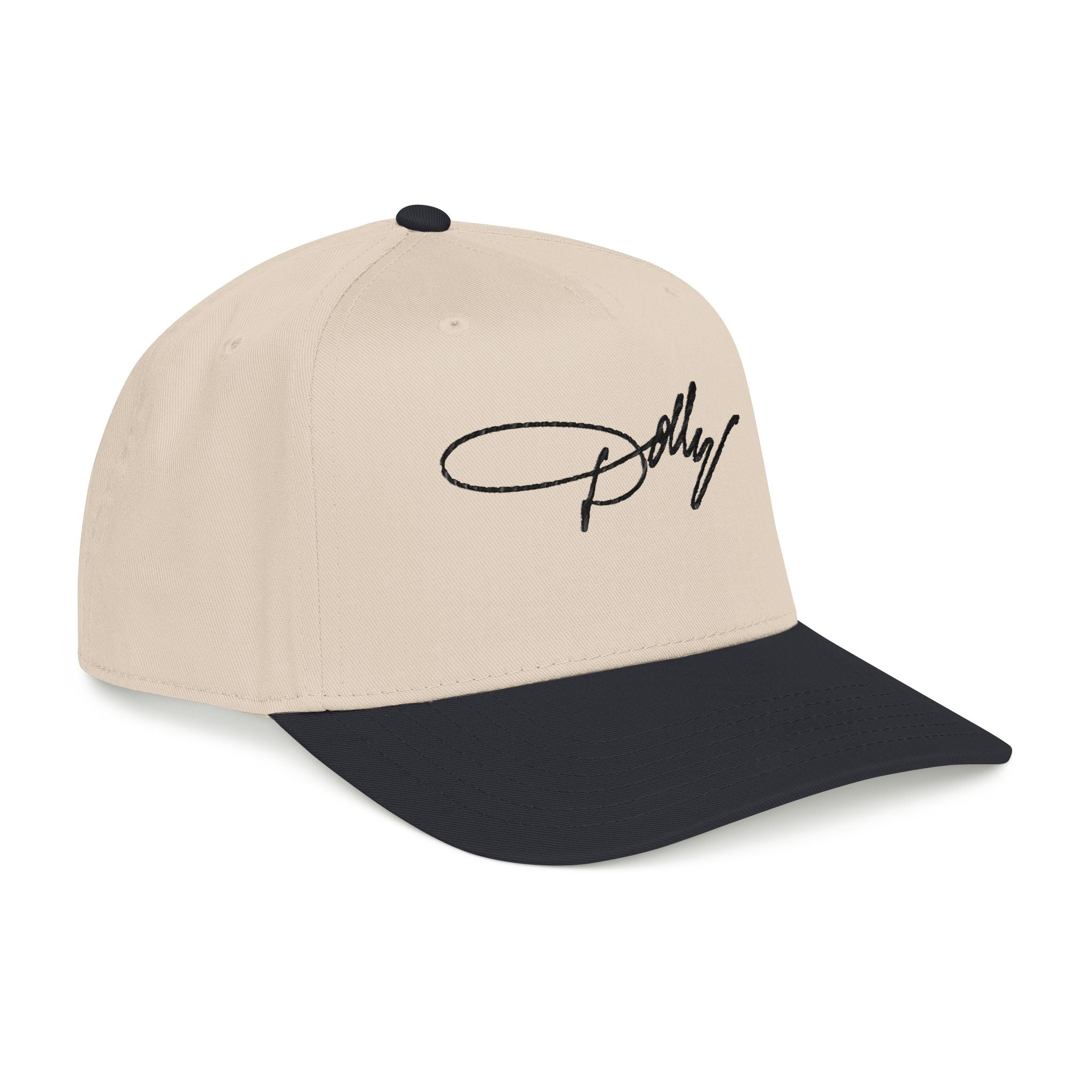 Embroidered 'Dolly' Signature Baseball Cap — Classic Mid-Profile Snapback - Creations by Chris and Carlos