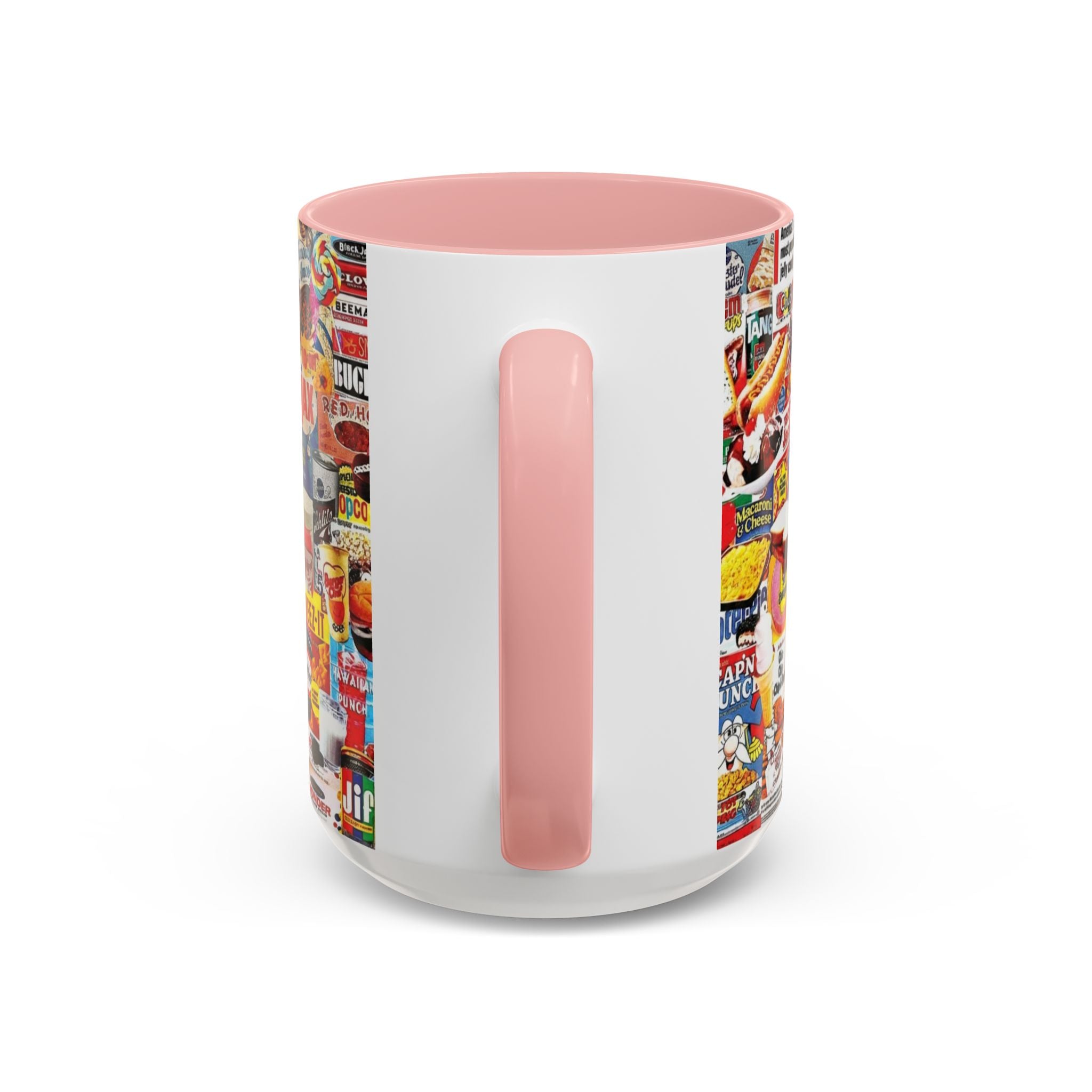 Retro Snack Collage Mug — Vintage Candy & Cereal Packaging Accent Coffee Mug - Creations by Chris and Carlos