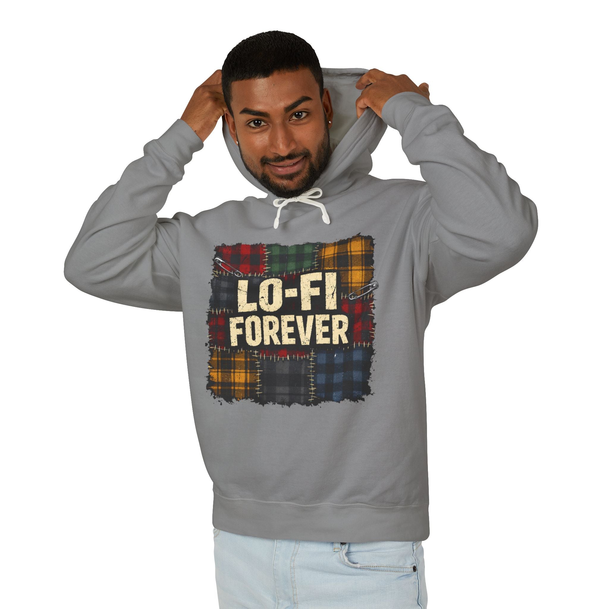 Lo-Fi Forever Plaid Hoodie — Retro Aesthetic Music Lover Sweatshirt - Creations by Chris and Carlos