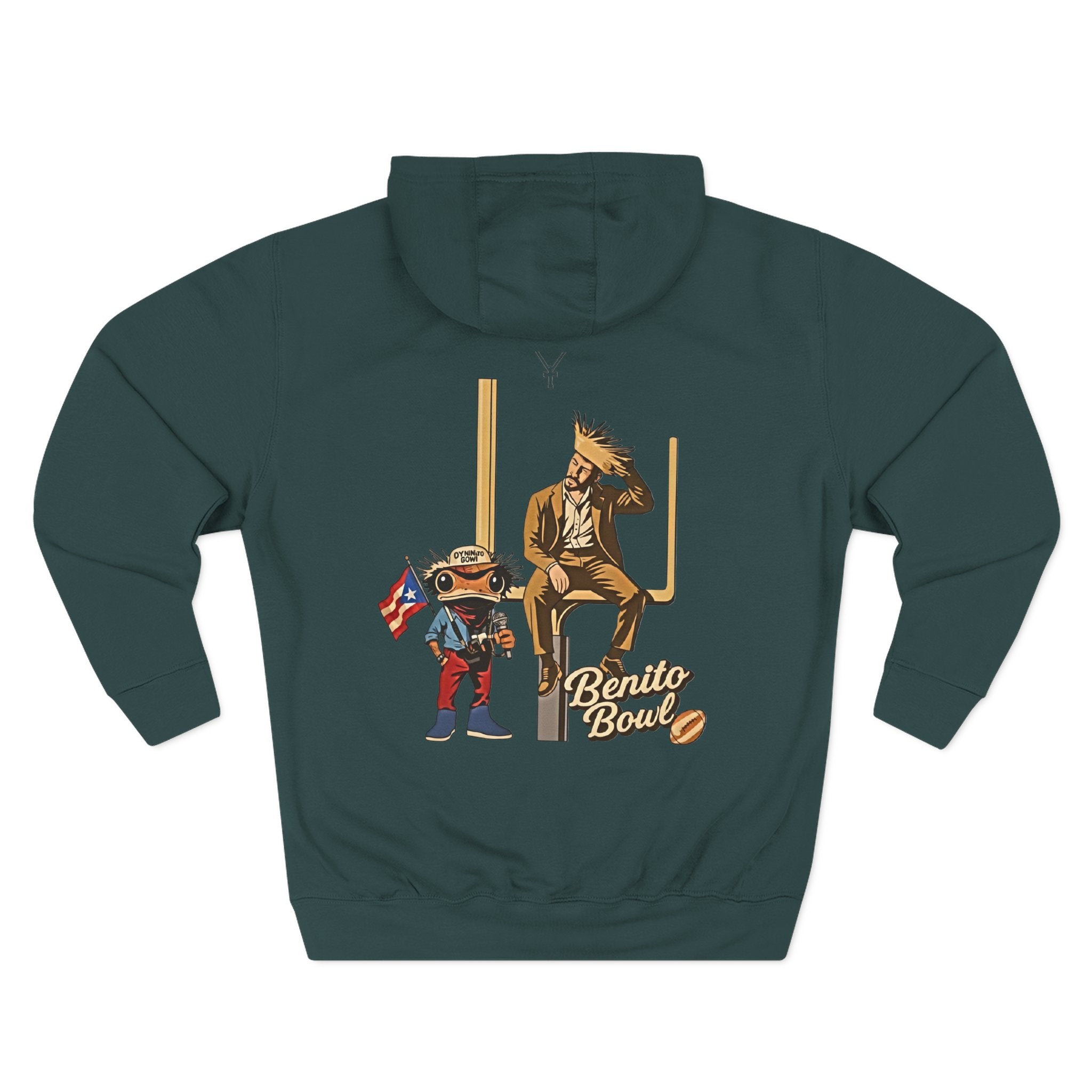 94 BNY Bunny Football Hoodie — Funny Easter Sports Pullover - Creations by Chris and Carlos