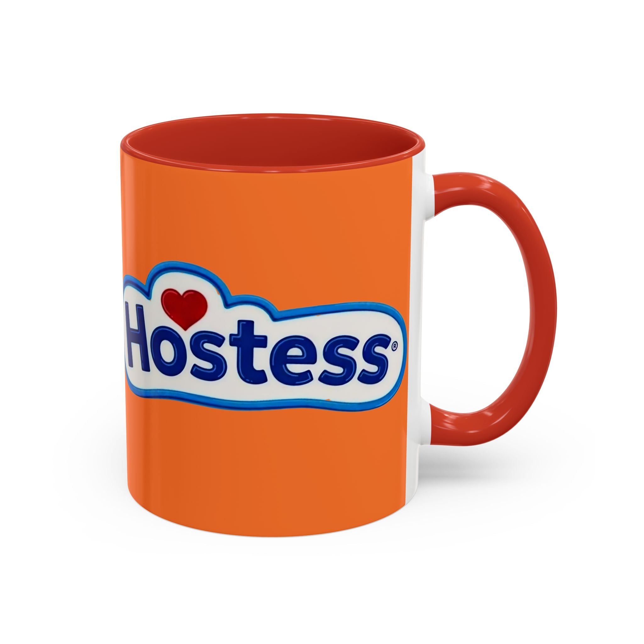Hostess Logo Accent Coffee Mug — Retro Orange 11/15oz - Creations by Chris and Carlos