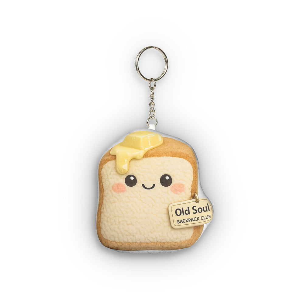 Cute Toast Mini Plush Keychain — Custom Shape Kawaii Bread Accessory