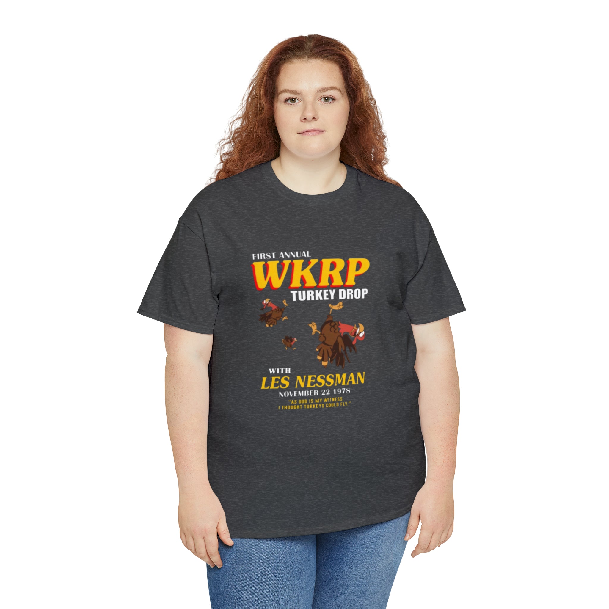 WKRP 70's TV Show- Unisex Heavy Cotton T-Shirt - Creations by Chris and Carlos