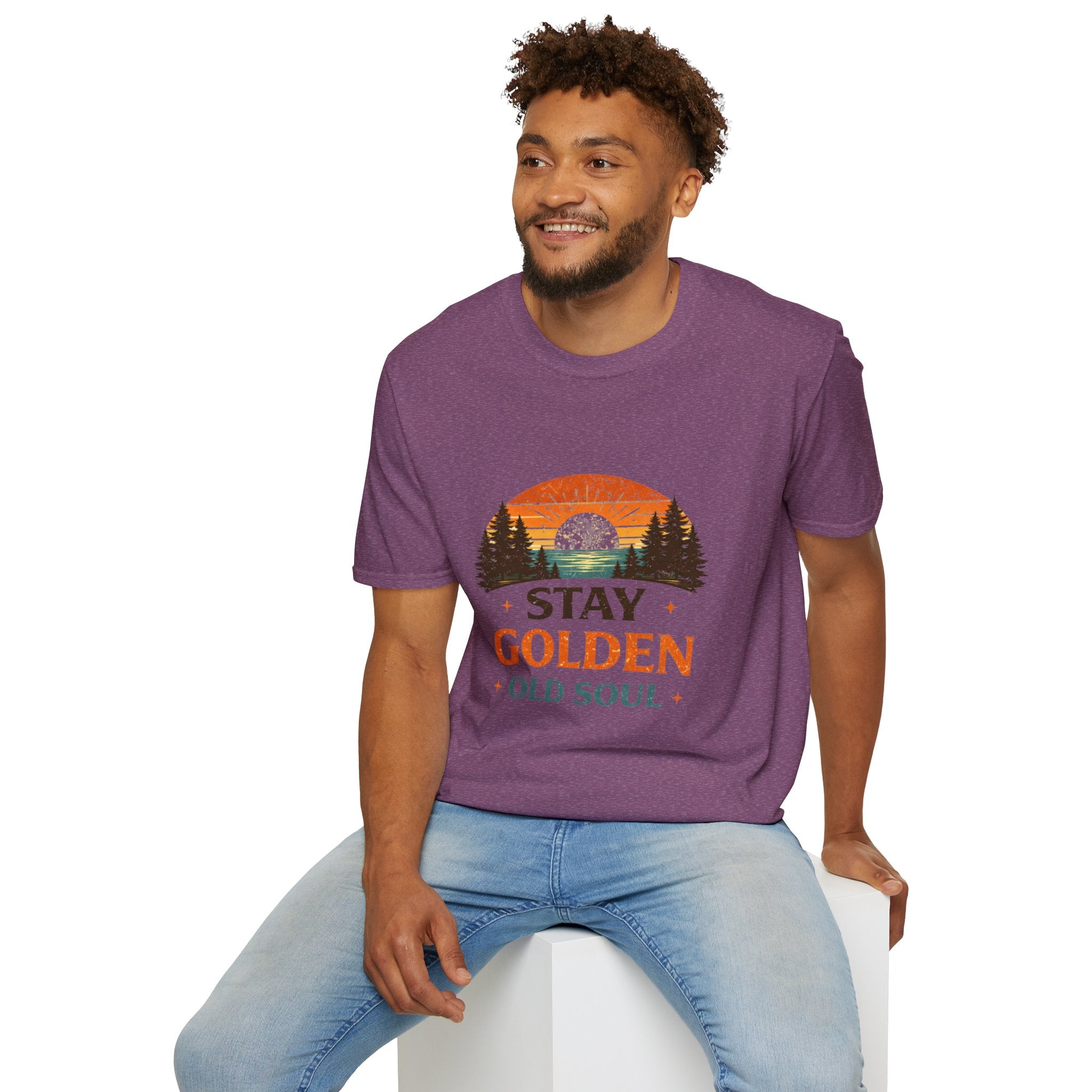 Stay Golden Old Soul T-Shirt — Vintage Sunset Nature Tee - Creations by Chris and Carlos