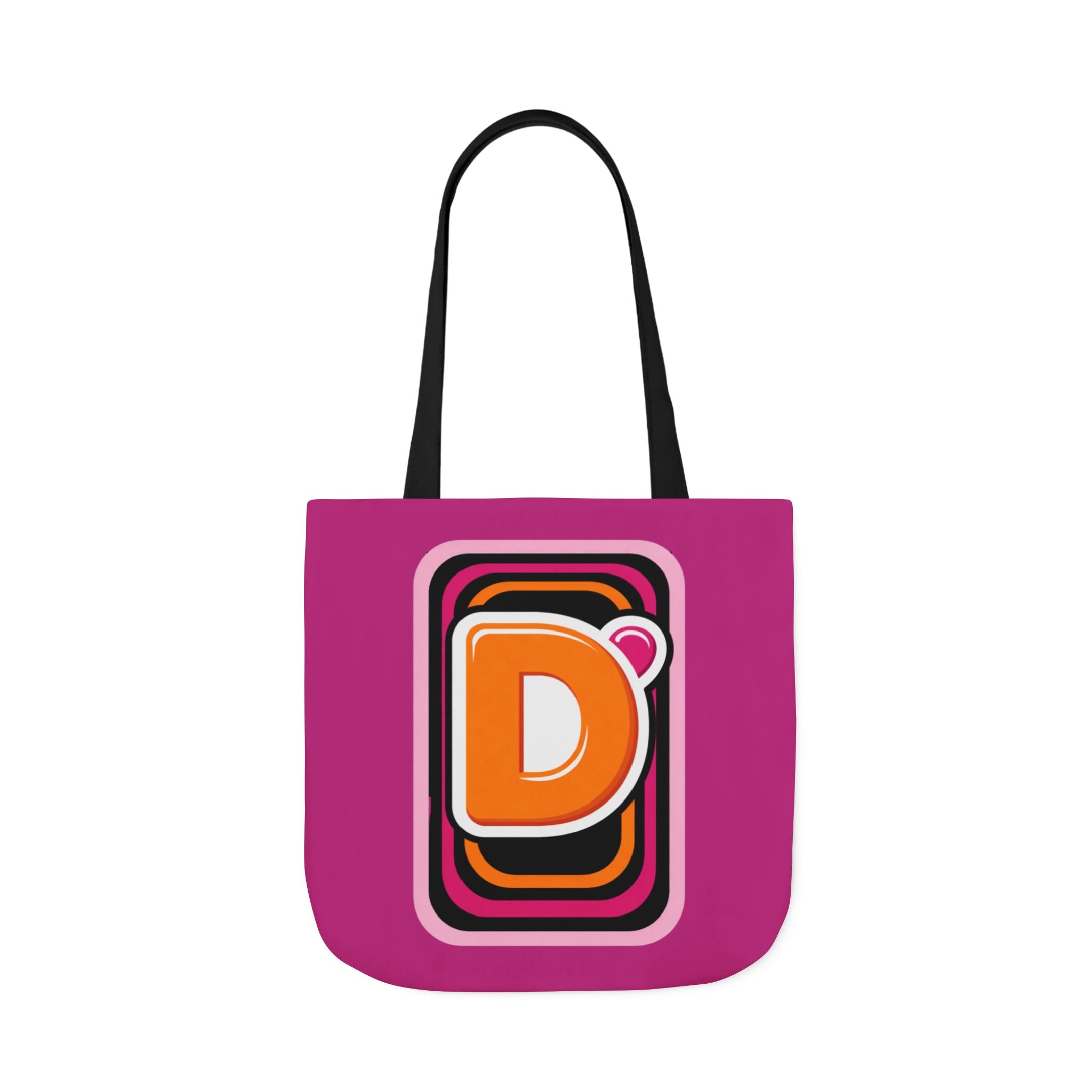 Tote Bag — Retro Pink 'Dunkin' D Logo' Canvas Tote - Creations by Chris and Carlos