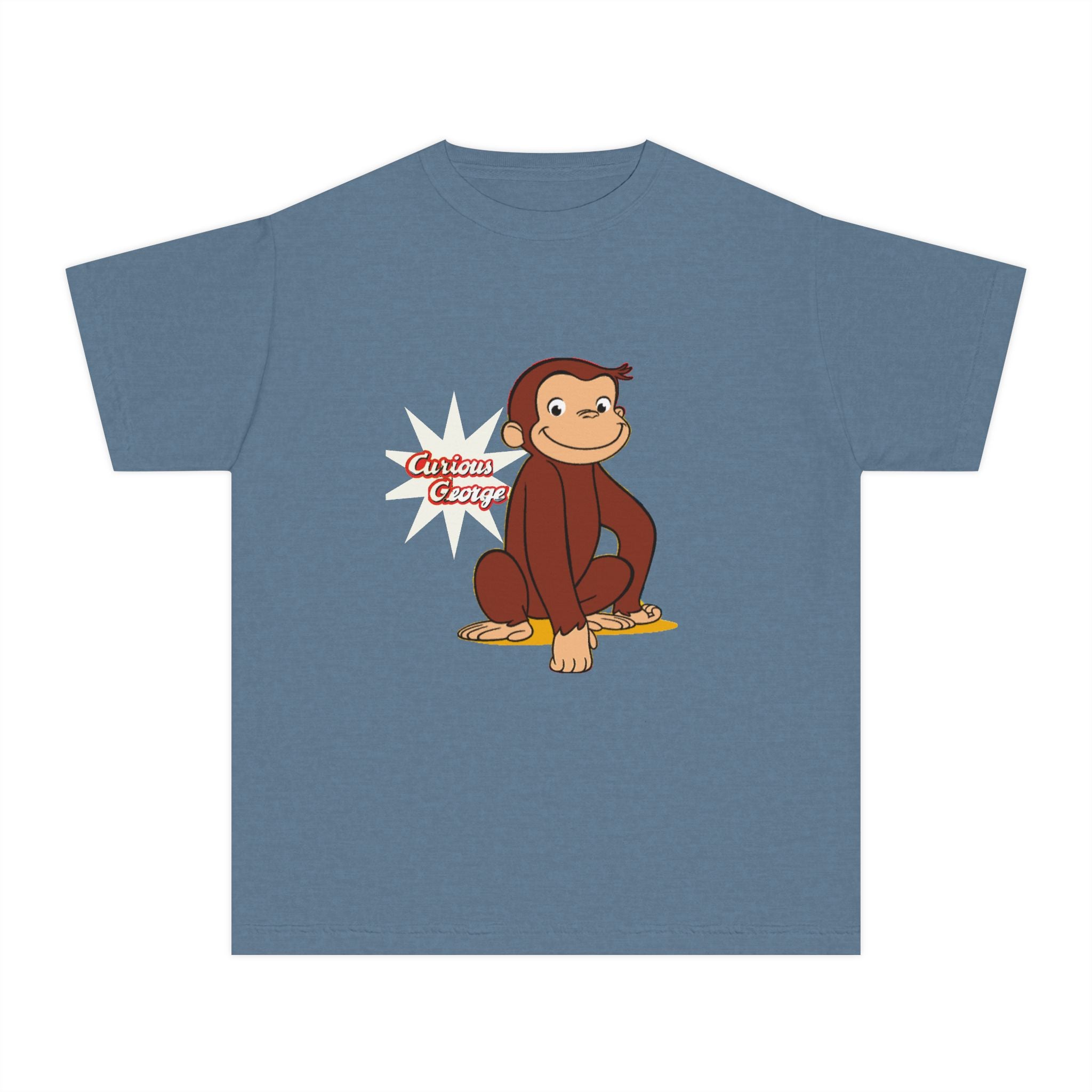 Curious George Kids T‑Shirt — Yellow Youth Tee featuring Curious George Graphic - Creations by Chris and Carlos