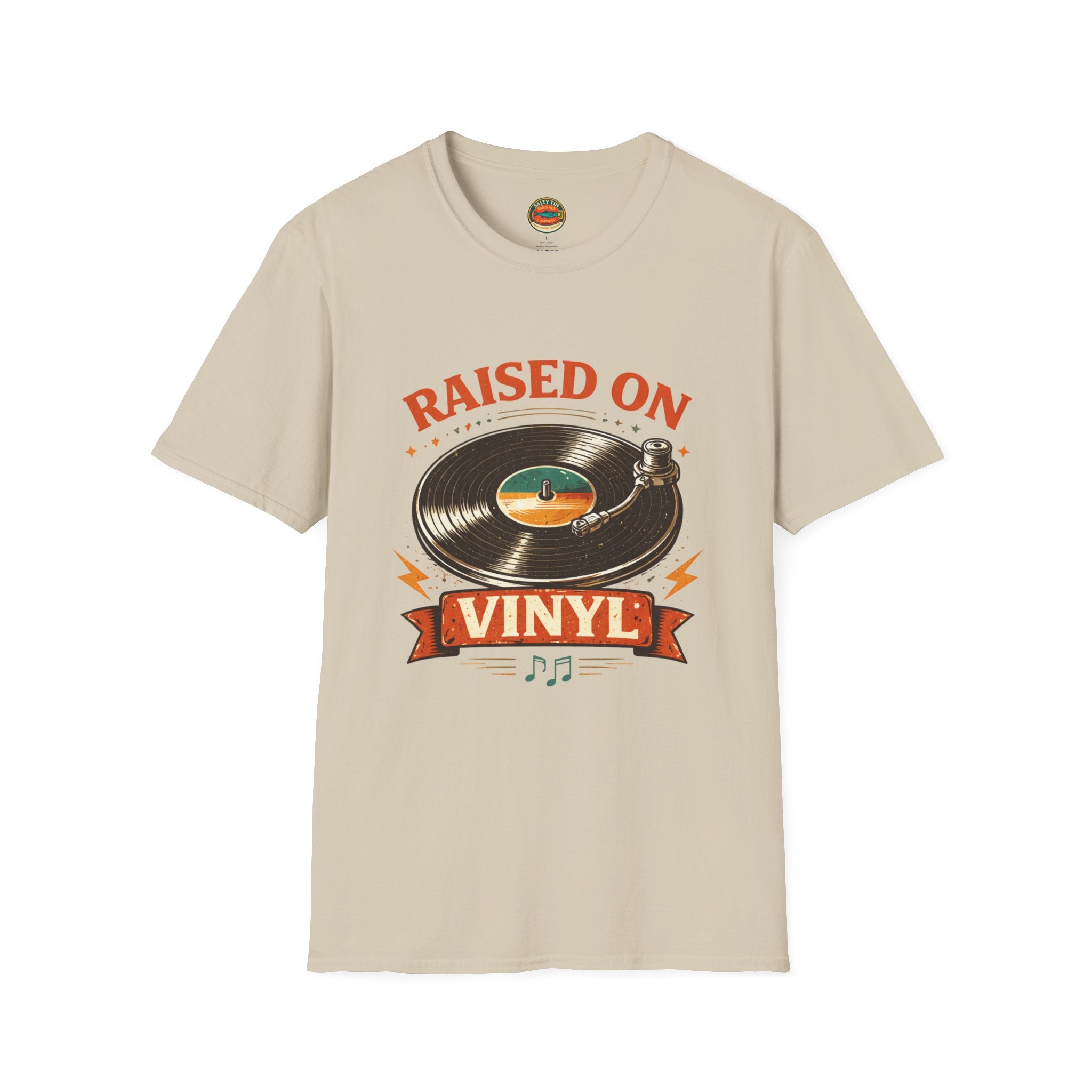 Raised on Vinyl T-Shirt — Retro Record Lover Tee - Creations by Chris and Carlos
