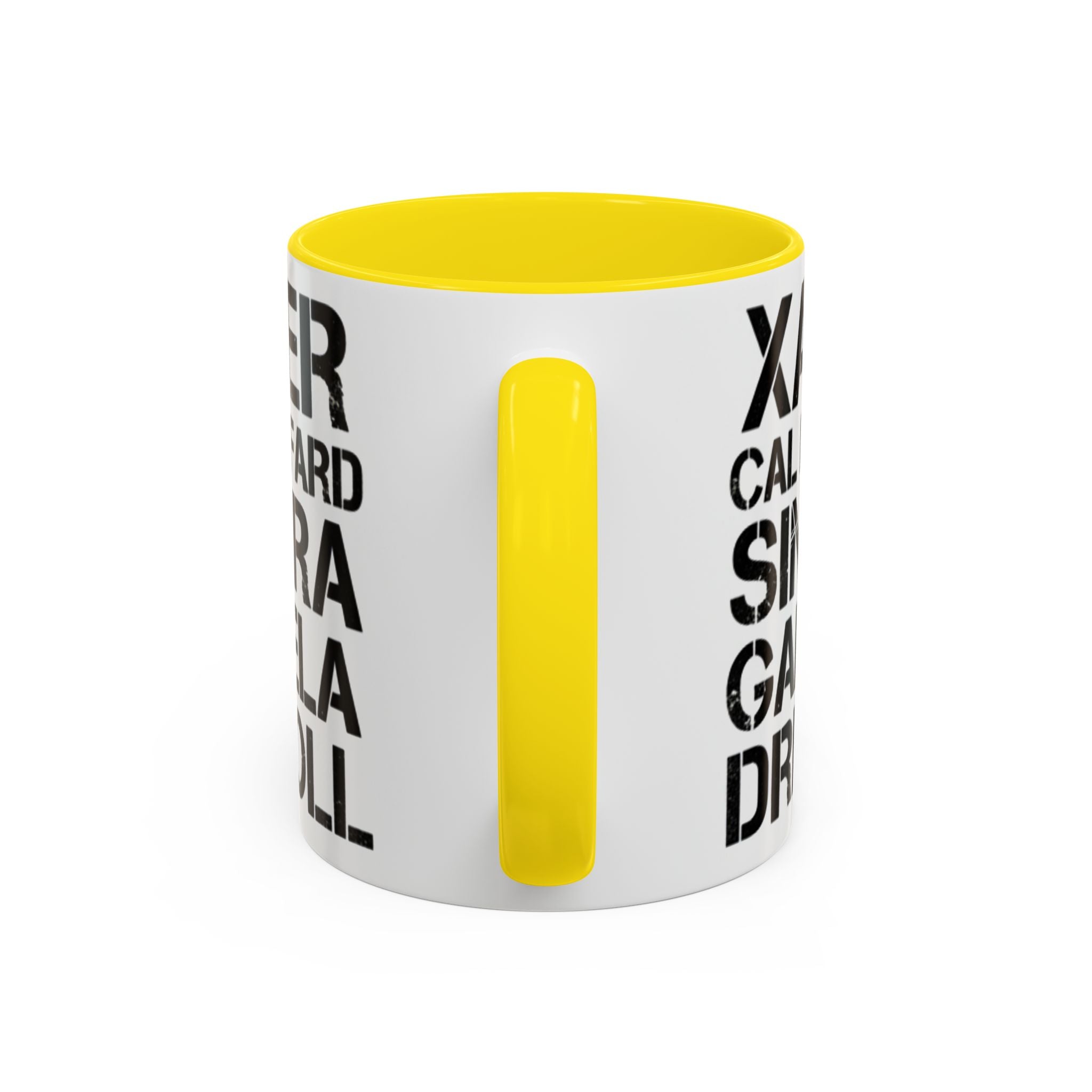 Paradise TV Show Typography Names Accent Coffee Mug — Bold Black Name List Design (11/15oz) - Creations by Chris and Carlos