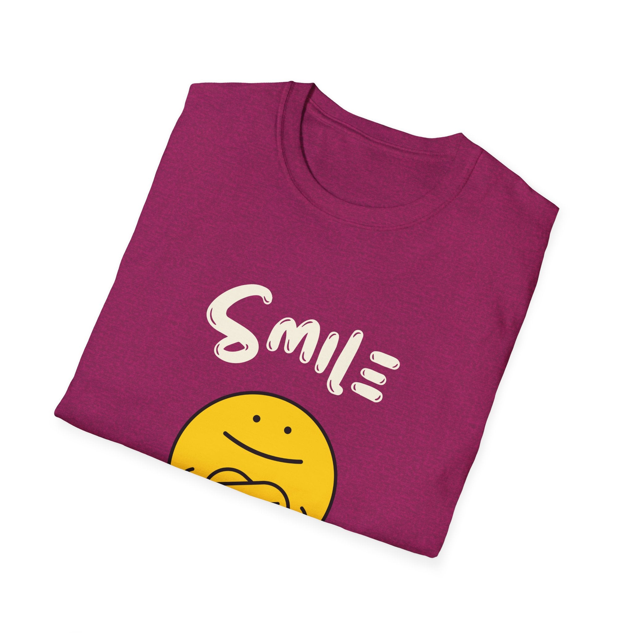 Smile Angry Emoji T-Shirt — Funny Yellow Emoticon Graphic Tee - Creations by Chris and Carlos