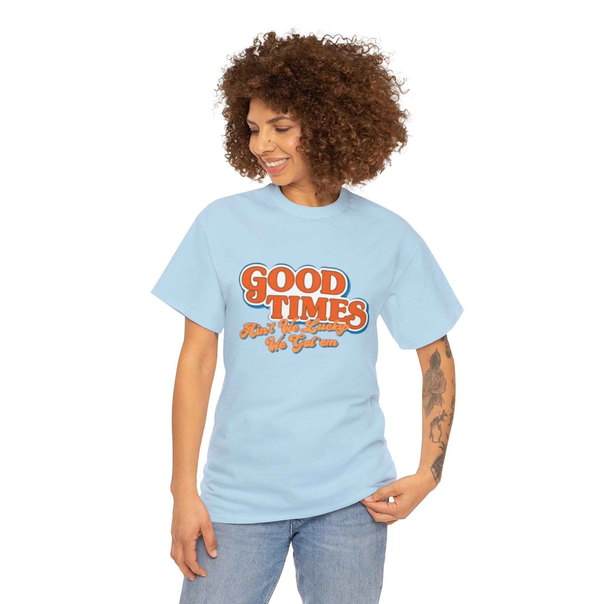 Good Times 70's TV Show- Unisex Heavy Cotton T-Shirt - Creations by Chris and Carlos