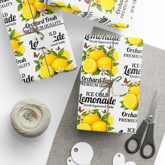 Lemonade Gift Wrap — Citrus Lemon Wrapping Paper Roll - Creations by Chris and Carlos