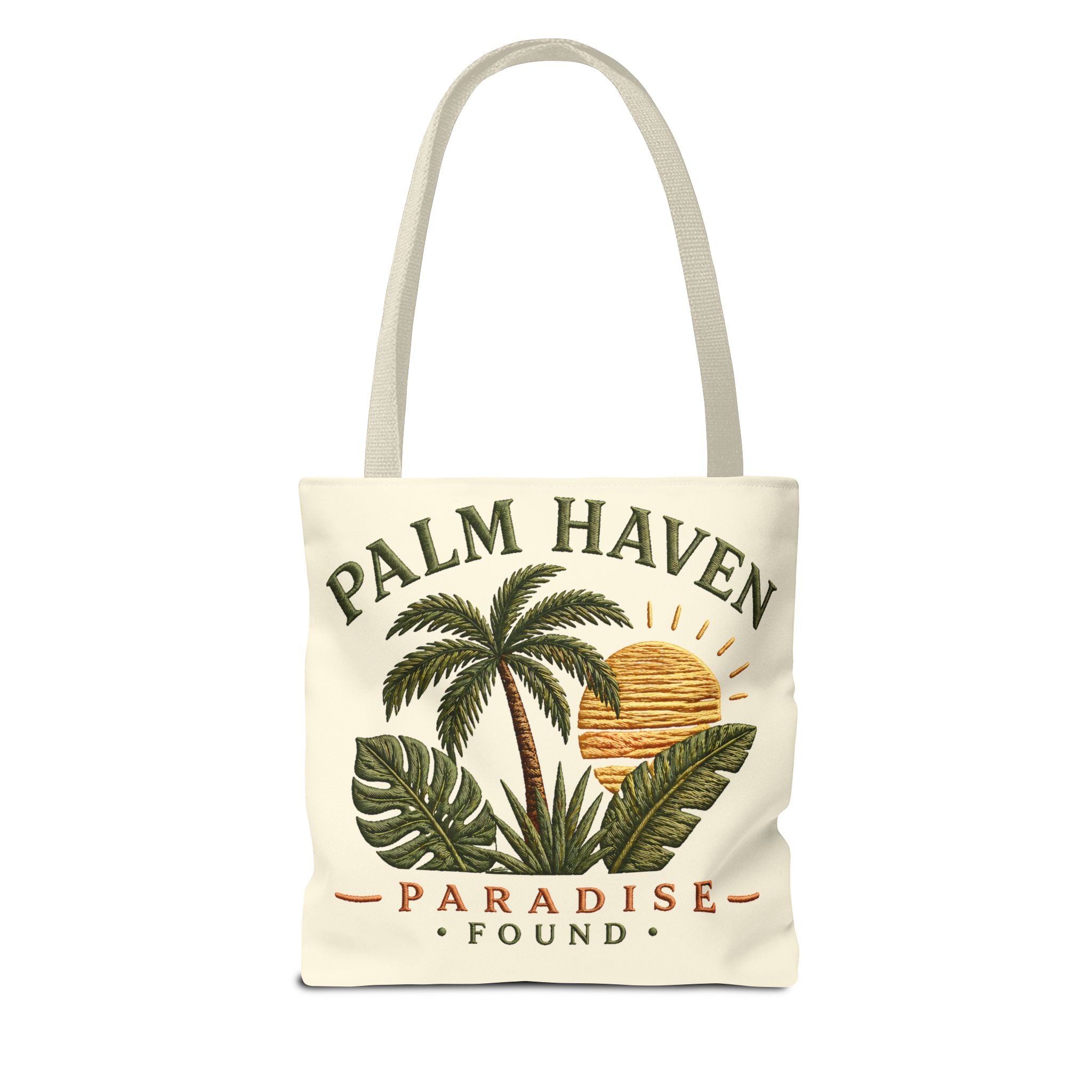 Palm Haven Tote Bag – 'Paradise Found' Tropical Palm Beach Tote - Creations by Chris and Carlos