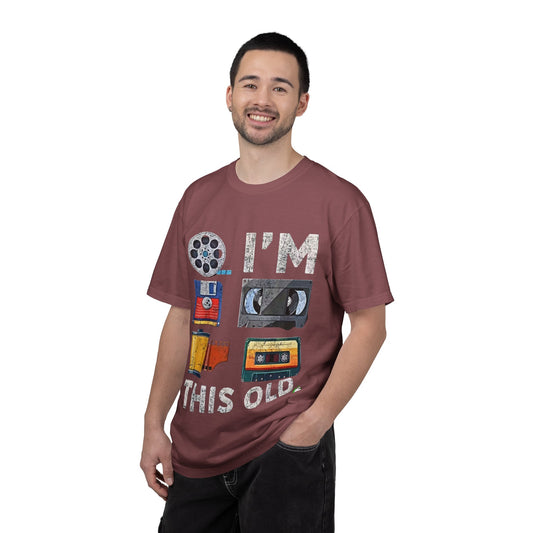 Vintage Media "I'M THIS OLD" T-Shirt — Retro Cassette & VHS Nostalgia Tee - Creations by Chris and Carlos