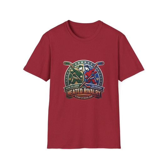 Hockey Heated Rivalry TV Show T‑Shirt — Vintage Stick & Player Crest - Creations by Chris and Carlos