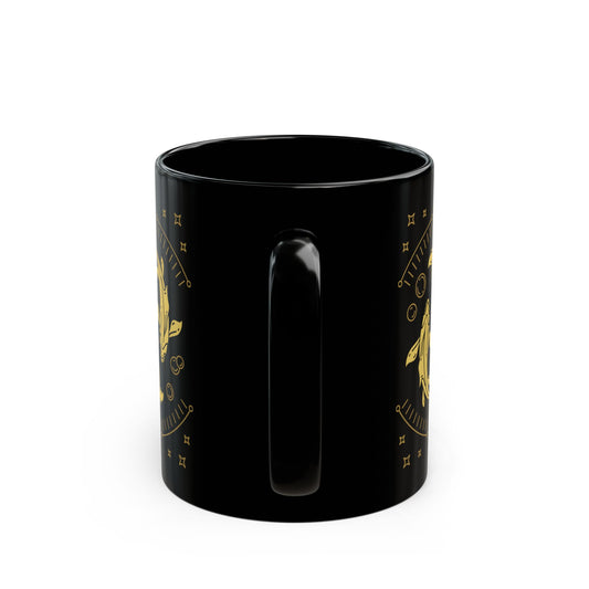 Pisces Gold Koi Black Mug — Zodiac Astrology Coffee Cup (11oz, 15oz) - Creations by Chris and Carlos