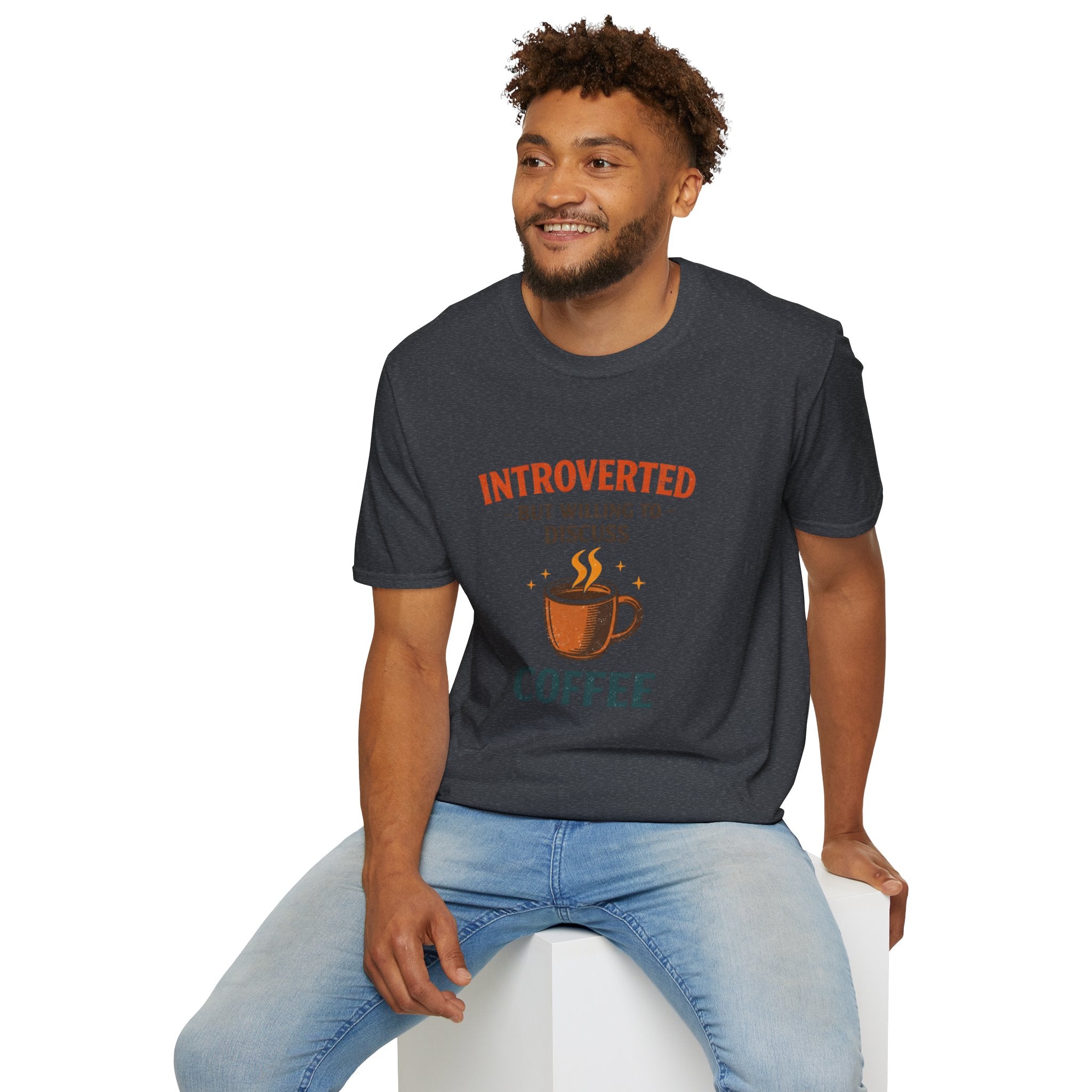 Introverted But Willing to Discuss Coffee T-Shirt - Creations by Chris and Carlos
