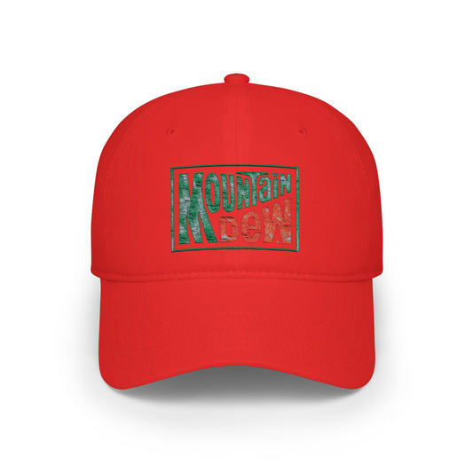 Mountain Dew Retro Logo Baseball Cap — Distressed Vintage Soda Hat - Creations by Chris and Carlos