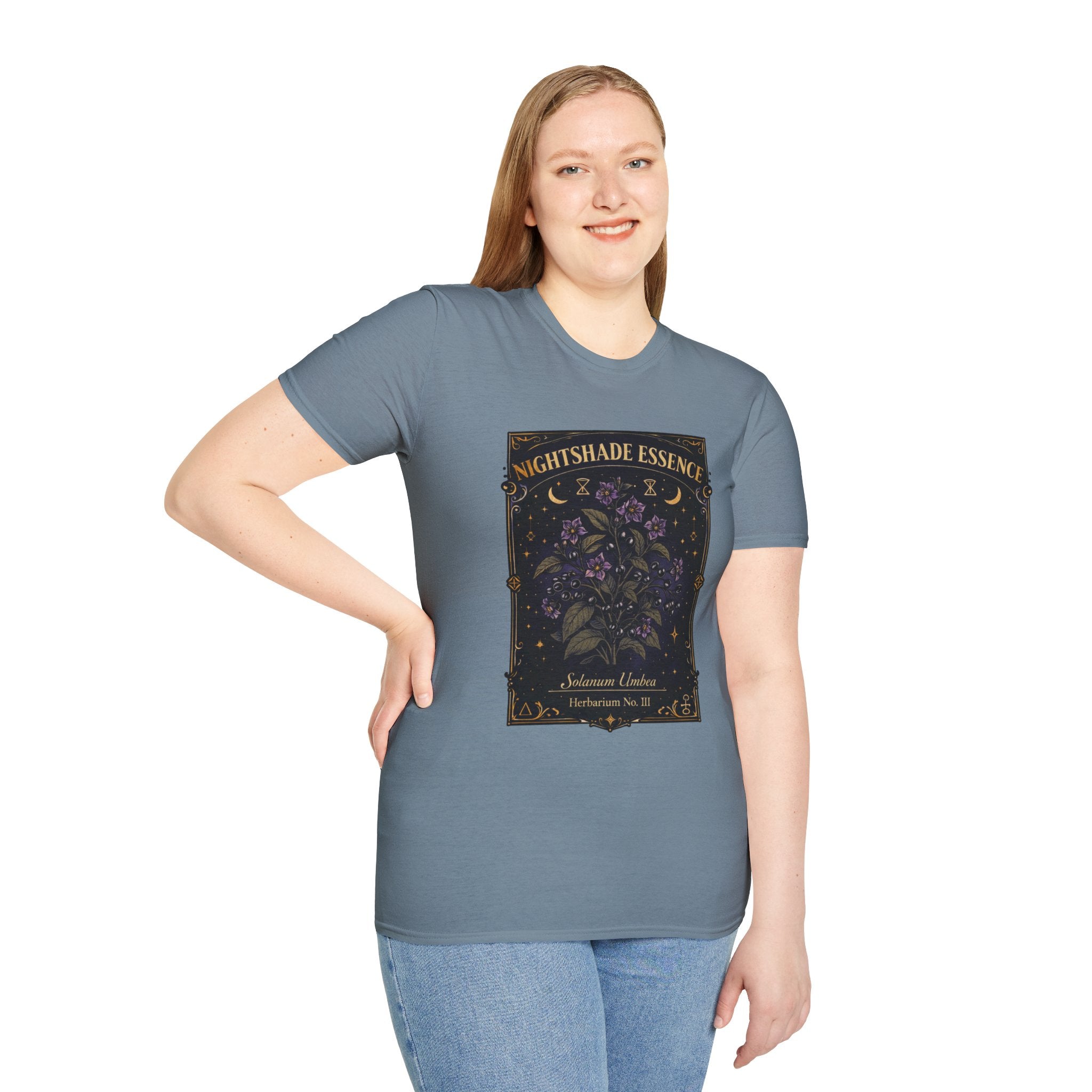 Old Soul Apothecary Nightshade Essence T-Shirt — Botanical Moonlight Graphic Tee - Creations by Chris and Carlos