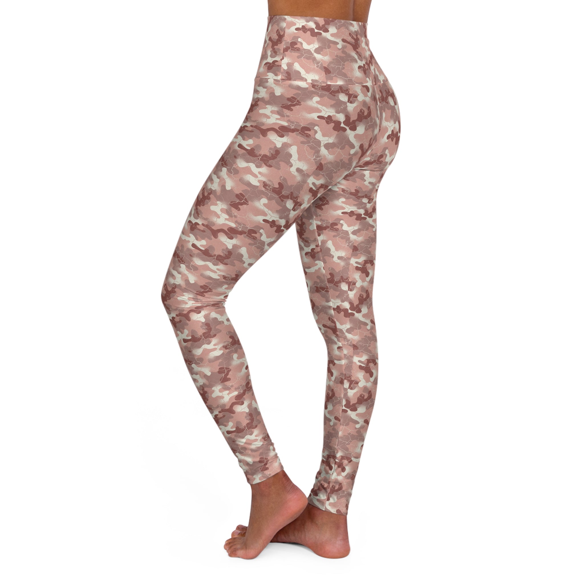 High-Waist Camo Yoga Leggings — Blush Camouflage Activewear - Creations by Chris and Carlos