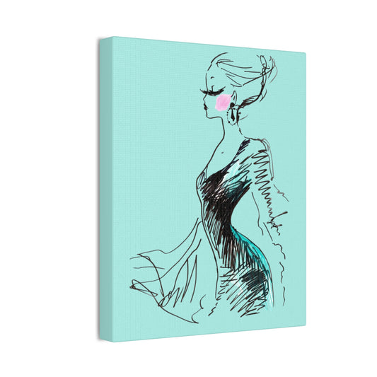 Fashion Illustration Canvas Print — Elegant Woman Sketch Wall Art - Creations by Chris and Carlos
